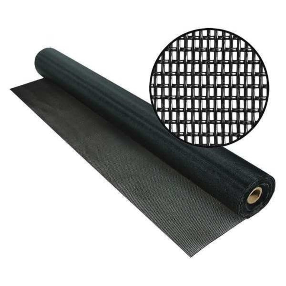 Phifer Pet Door and Window Screen Vinyl Coated Polyester 96 in W 100 ft L 0.025 in Wire Dia Black #3004131