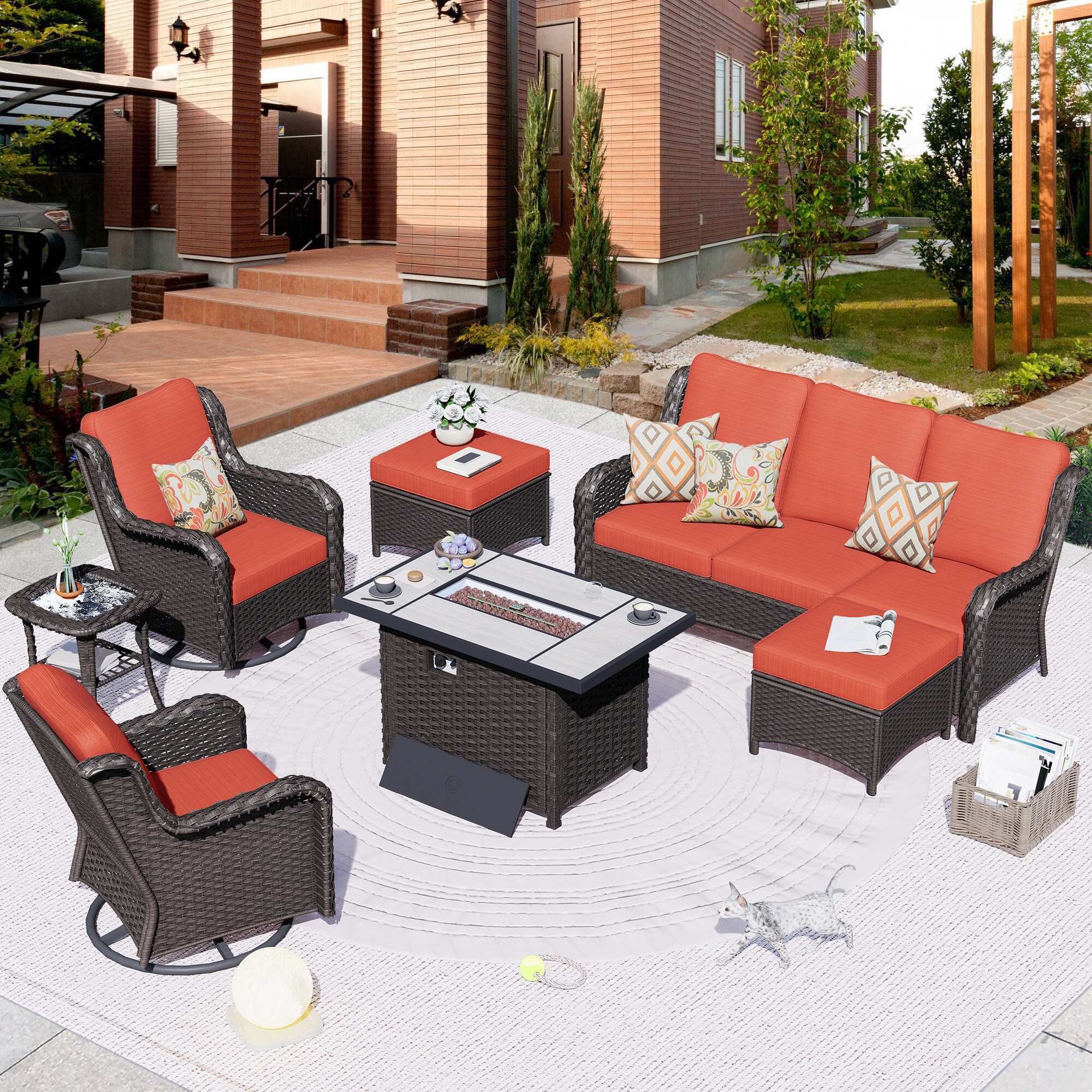 Pouuin SRFPYZNTC807 Patio-Conversation-Sets - View #11