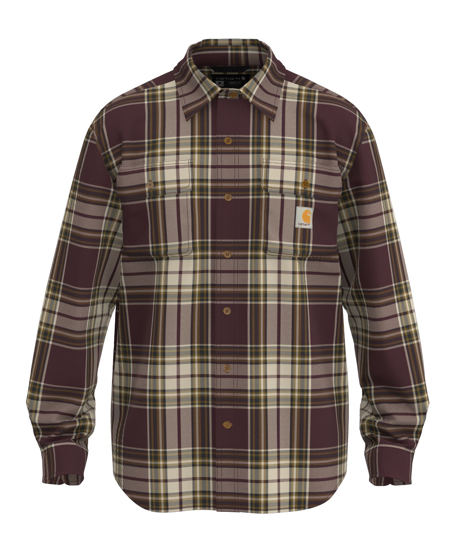 Carhartt 107013-PRTXLREG Men's Red Flannel Long sleeve Button-down shirt ( XL )