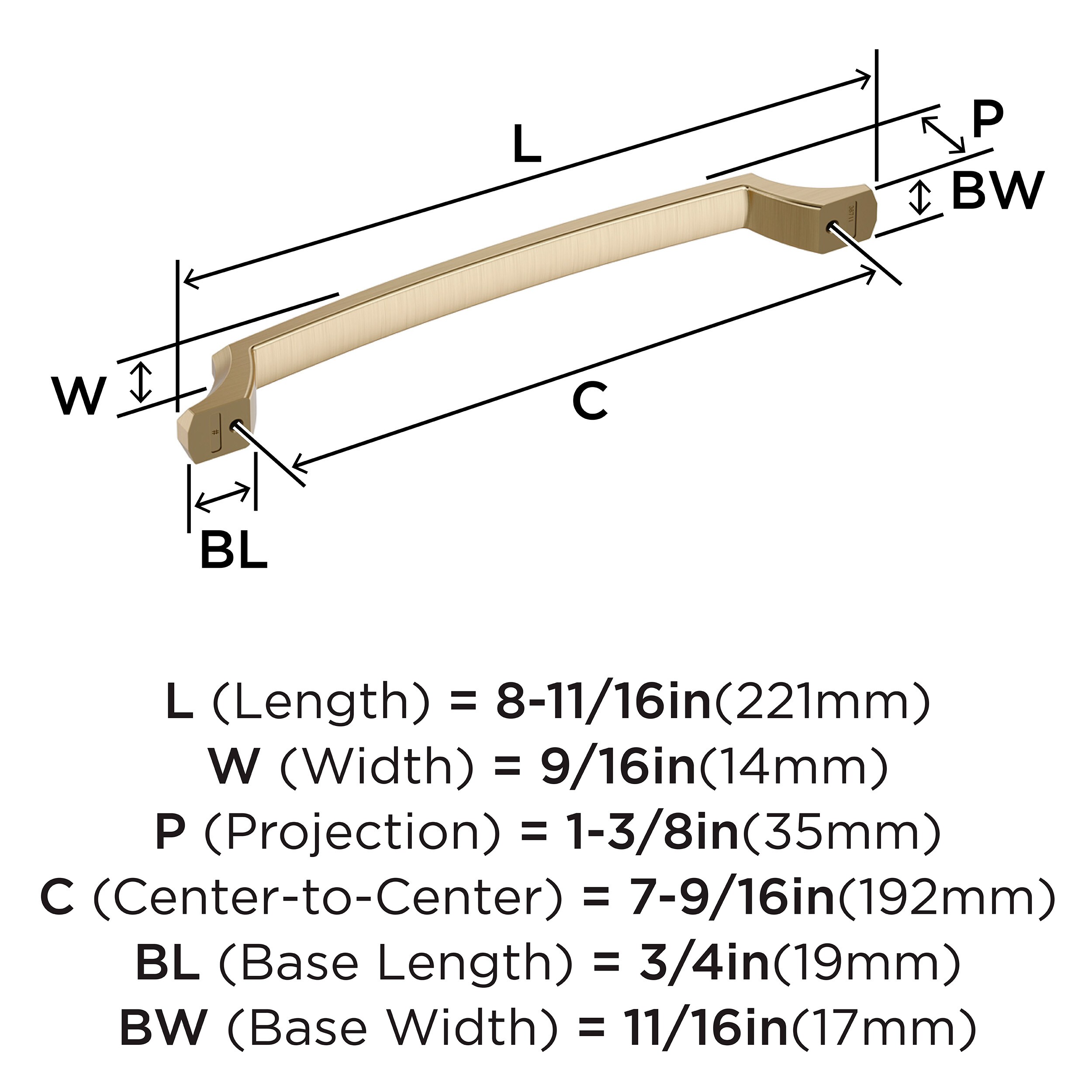 Amerock BP36711BBZ Cabinet-Pulls - View #4