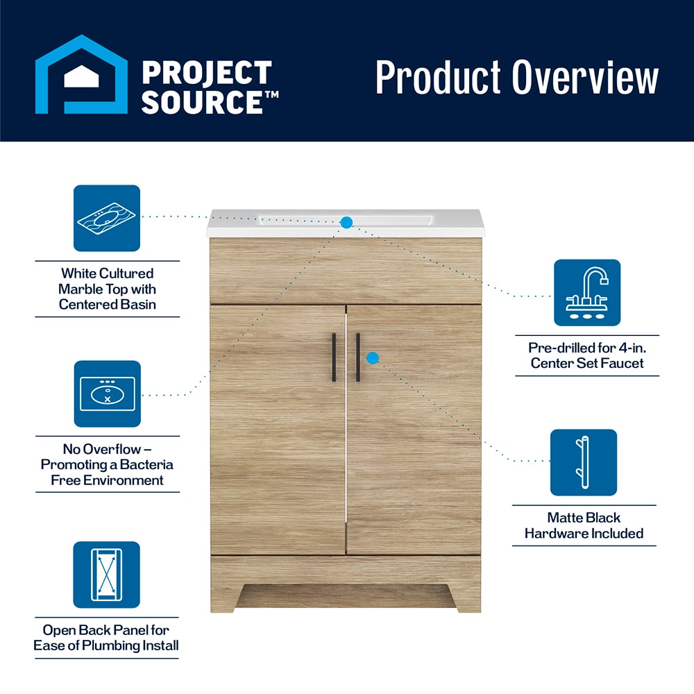 Project Source C47T24-SS Bath-Vanity-Combo - View #5