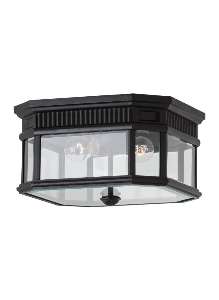 Generation Lighting OL5413BK Cotswold Lane 2 -Light 11.5-in Black Indoor/Outdoor