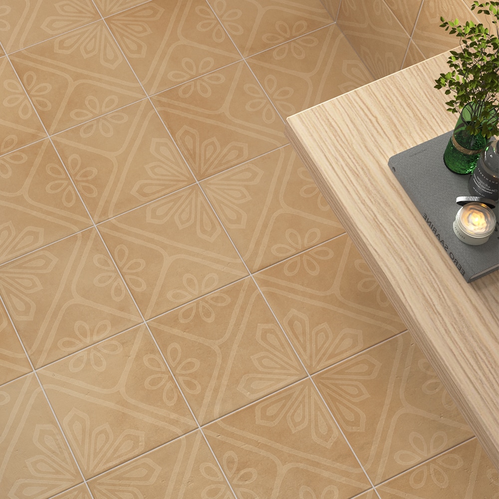 The Tile Life - Sample - Camarada Natural 8-in x 8-in Matte Porcelain Patterned Floor and Wall Tile