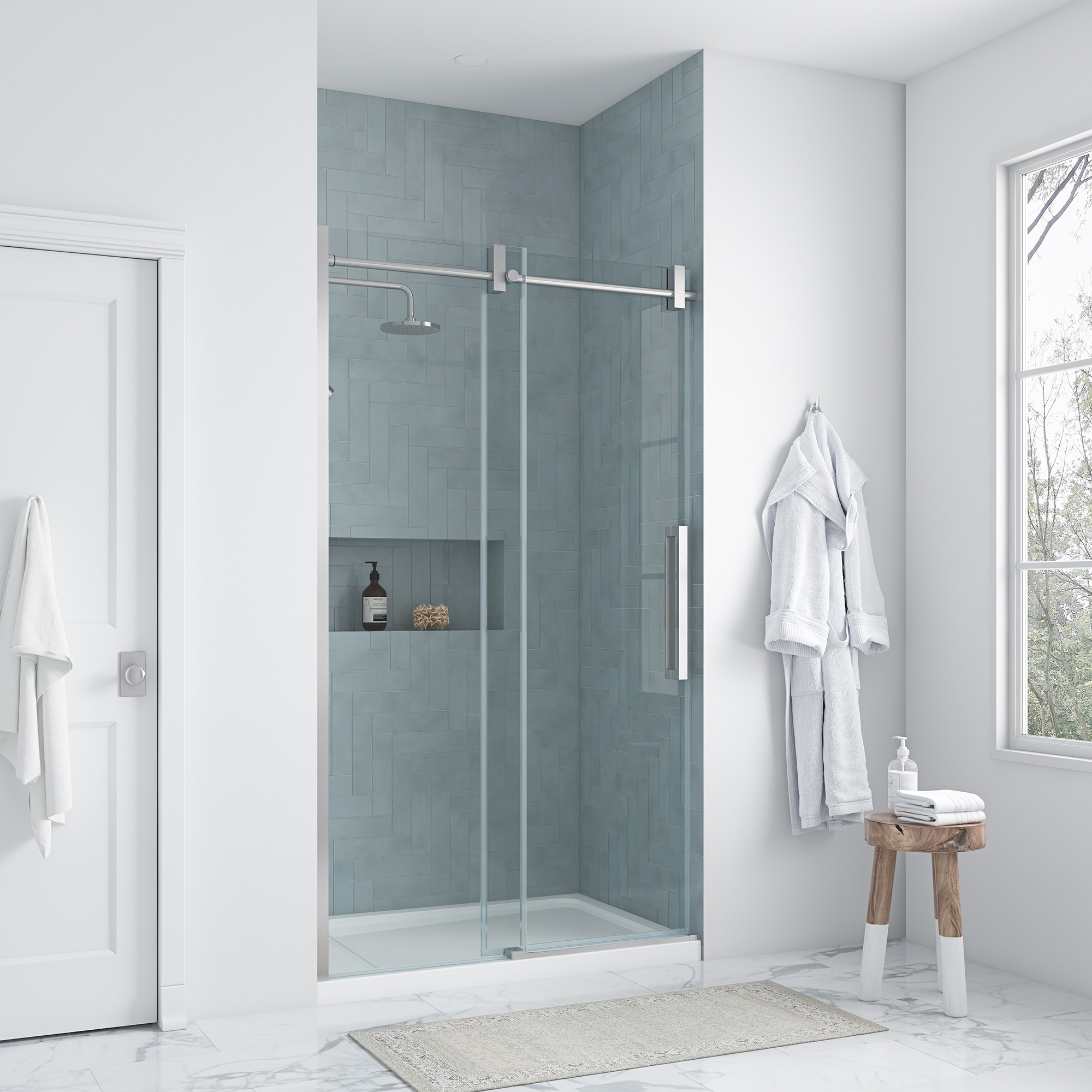 allen + roth BENNET-48GP-SN Shower-Doors - View #2
