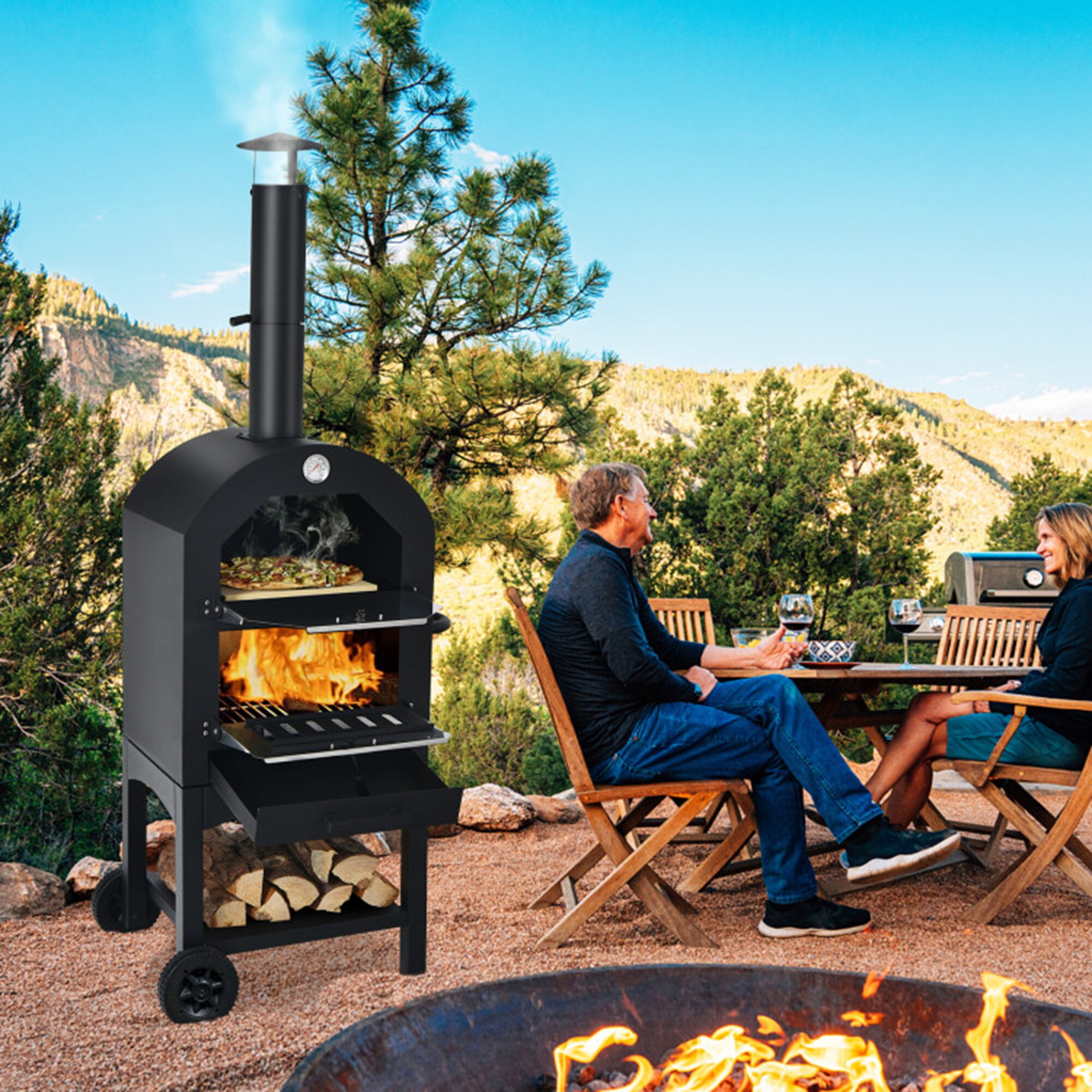 Mondawe MO192BK Outdoor-Pizza-Ovens - View #9