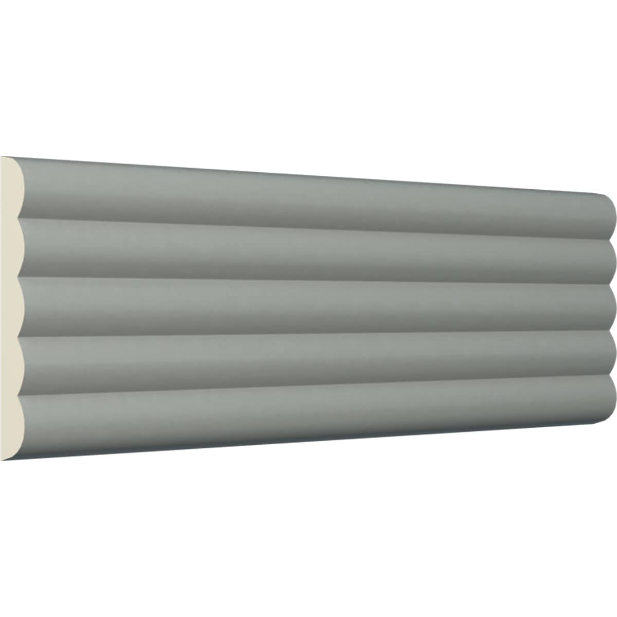 Primed White Polyurethane Fluted Panel Moulding