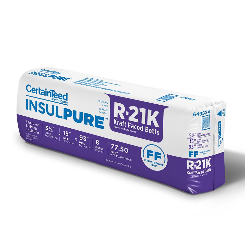 CertainTeed InsulPure R 21 Wall 77.5 sq ft Kraft Faced Fiberglass