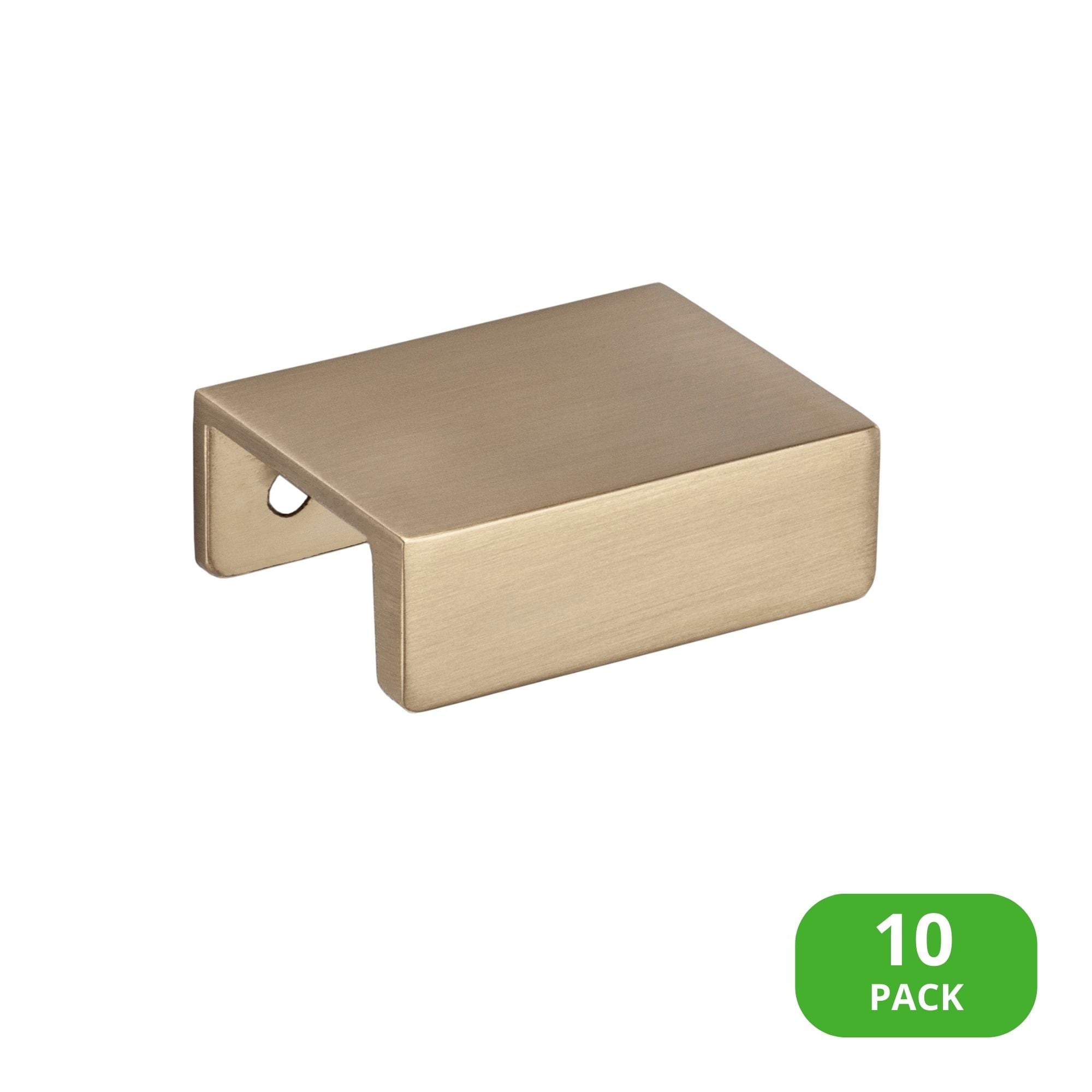 Sumner Street Home Hardware RL022344 Martin 1-1/4-in , 32mm Center to Center Satin Brass Rectangular Finger 10 -Pack