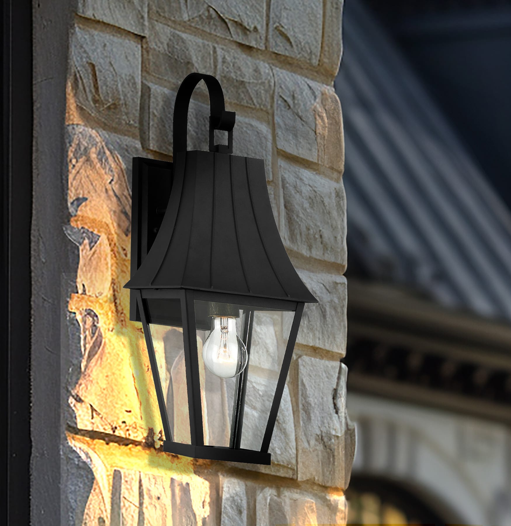 The Great Outdoors 72781-66G Chateau Grande 1 -Light 19-in H Multiple finishes Multiple colors Plug-in Outdoor Wall Light