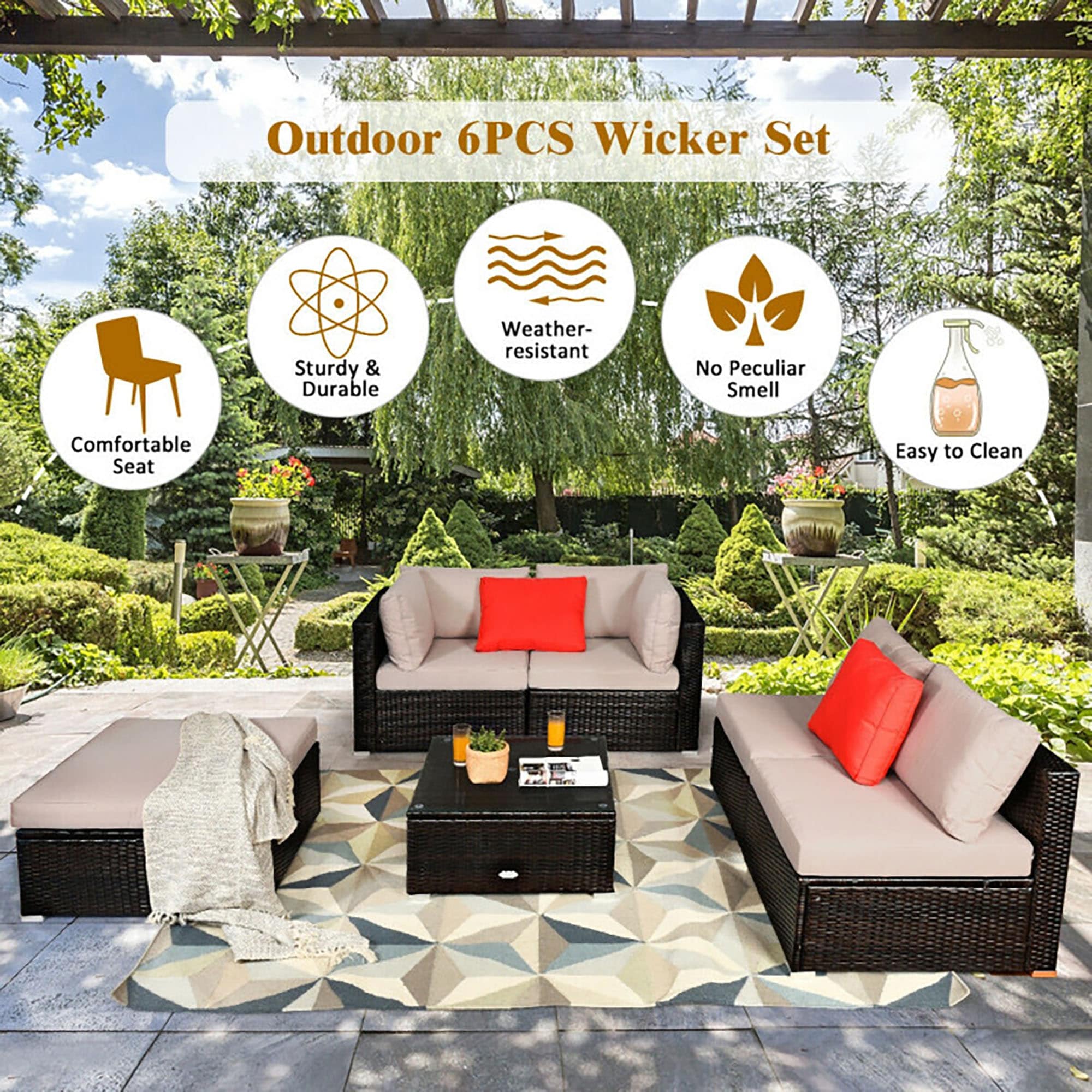 CASAINC CN-RS5003WT Patio-Conversation-Sets - View #4