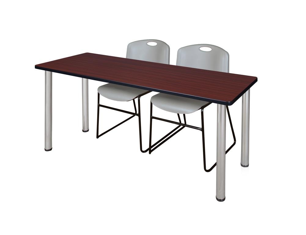 Regency MT6624MHBPCM44GY Training Brown 4-Person Training Table (66-in W x 29-in H)