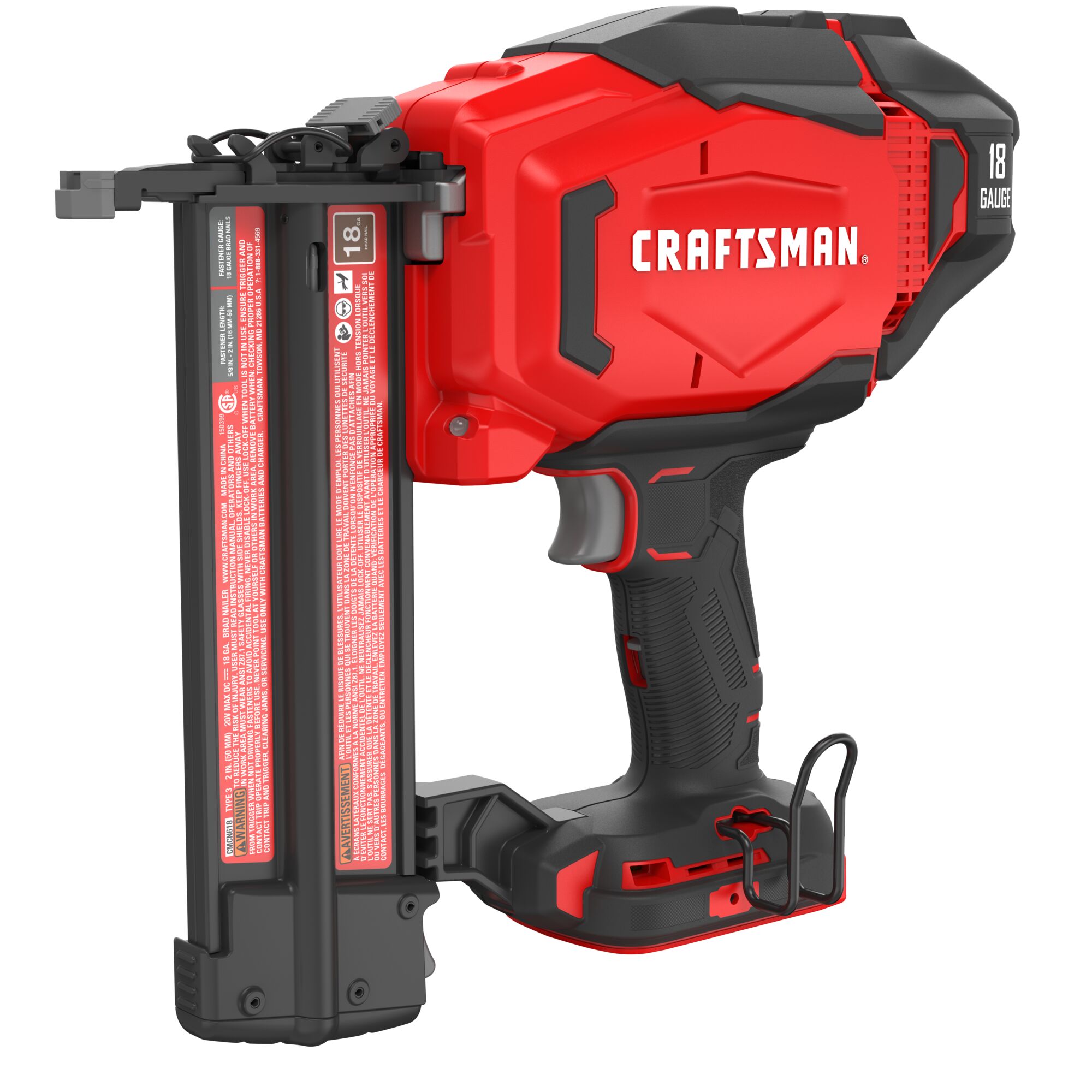 CRAFTSMAN V20 2-in 18-Gauge Cordless Brad Nailer (Bare Tool Only) CMCN618B Sansujyuku sansujyuku.com