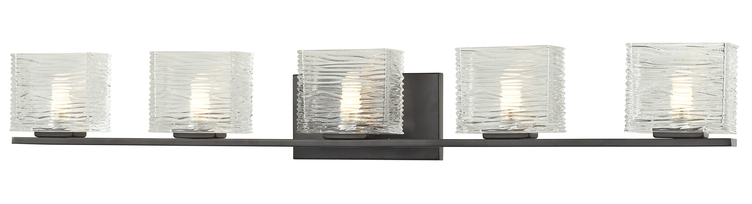 Z-Lite 3026-5V-LED Jaol 39.45-in 5-Light Bronze LED Modern/Contemporary Vanity Light