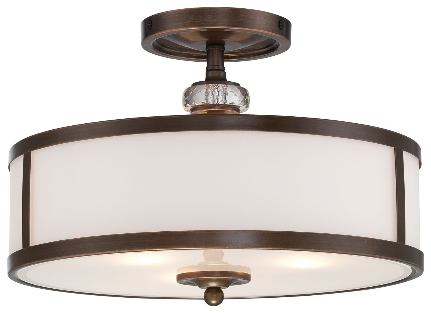 Minka Lavery 4942-570 Thorndale 3 -Light 15-in Matte Bronze Semi Flush Mount Light
