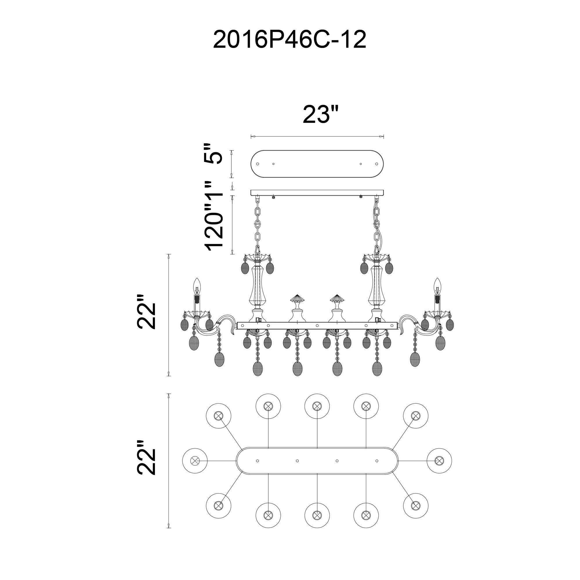 CWI Lighting 2016P46C-12 b090015 - View #9