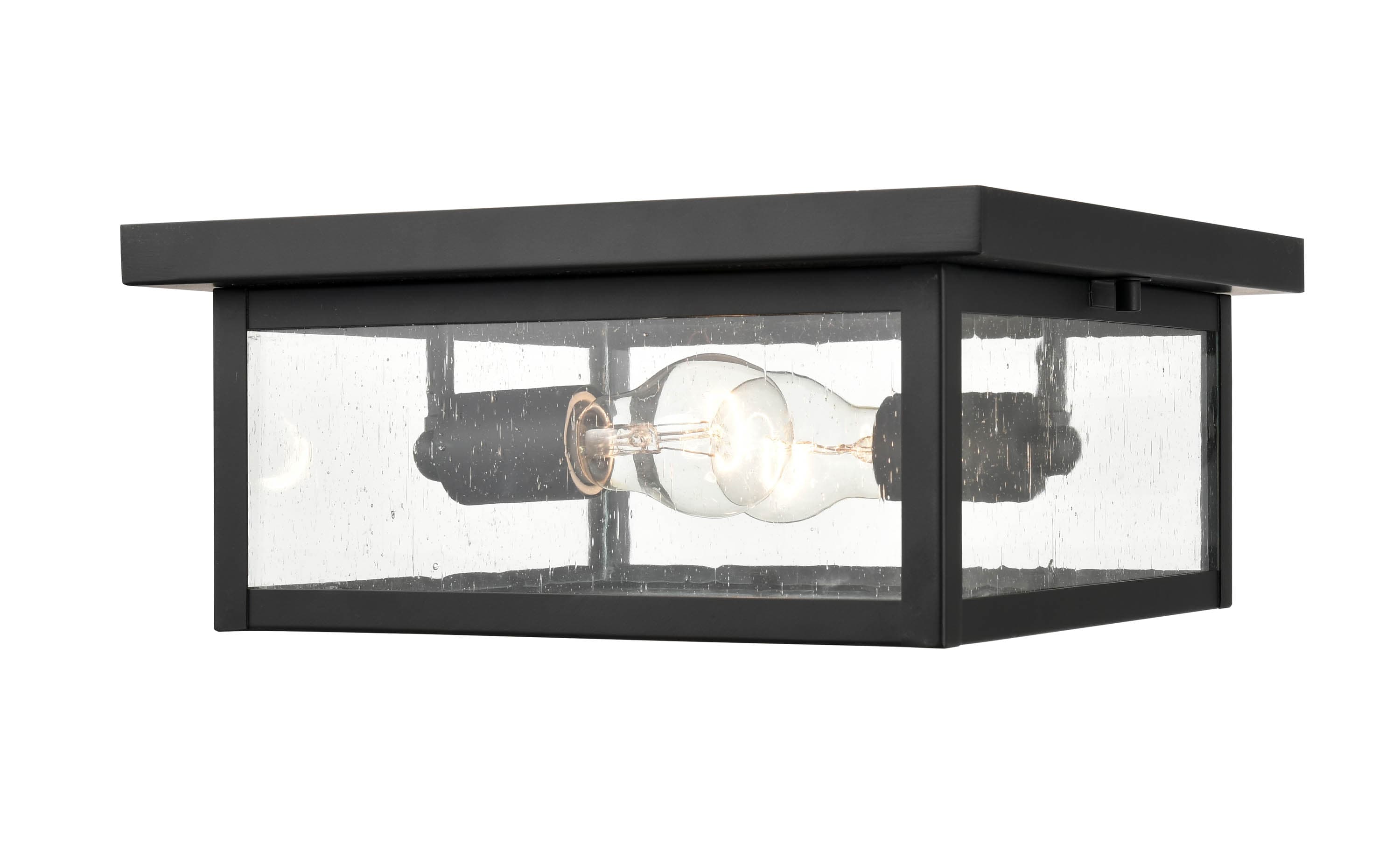 Millennium Lighting 4122-PBK Evanton 1 -Light 12-in Black Indoor/Outdoor