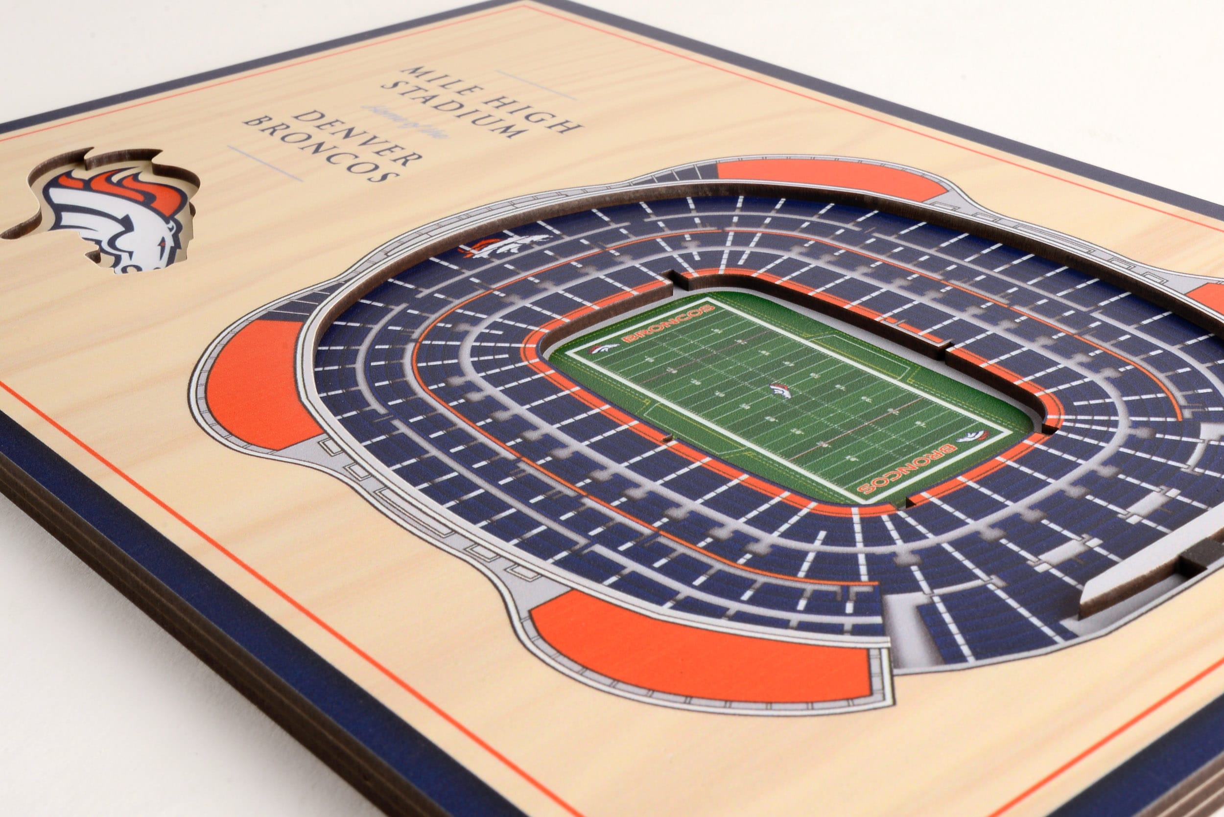 Mile High Stadium Puzzle Denver Broncos 11 X 14 