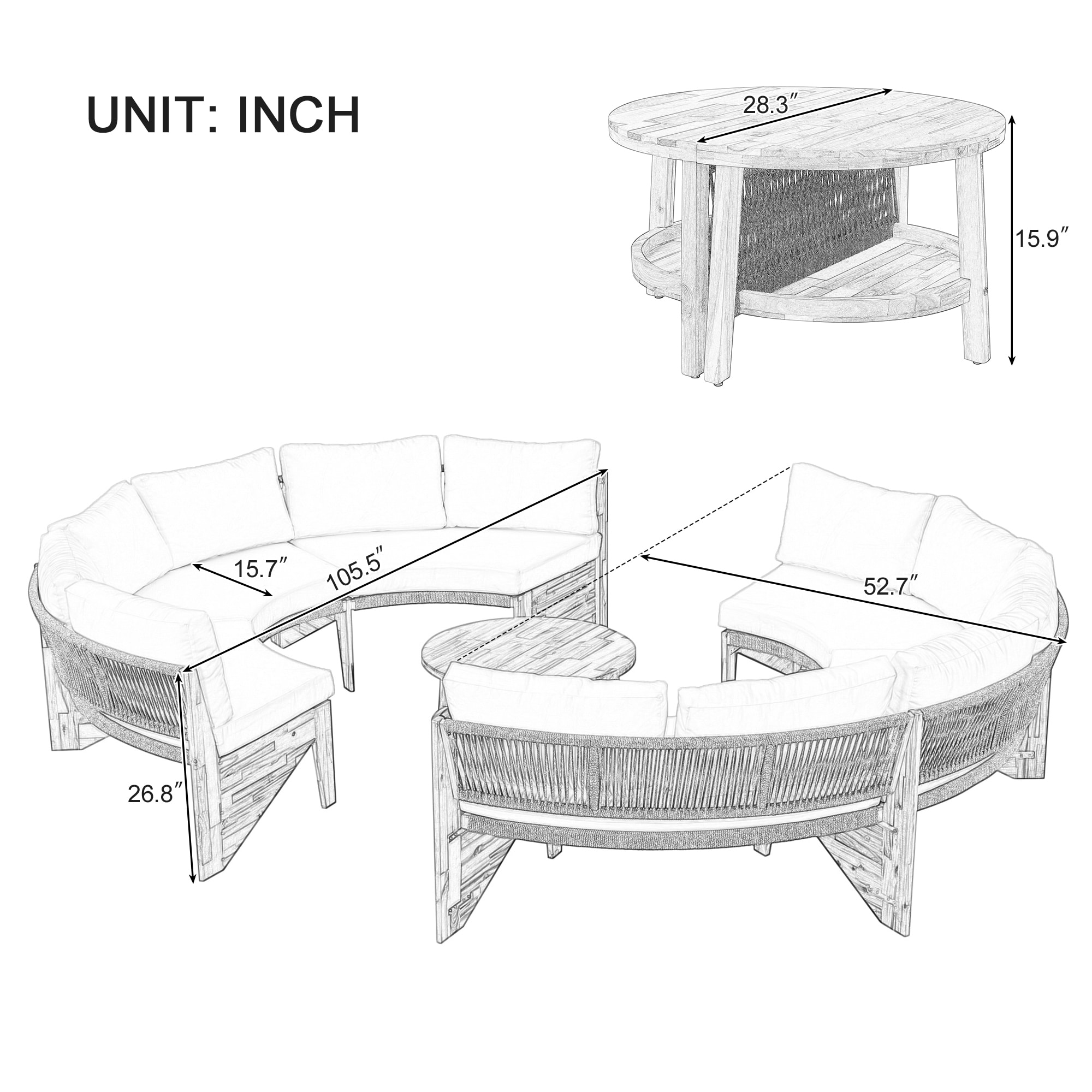 SINOFURN SYA020379BG Patio-Sofas-Daybeds - View #4