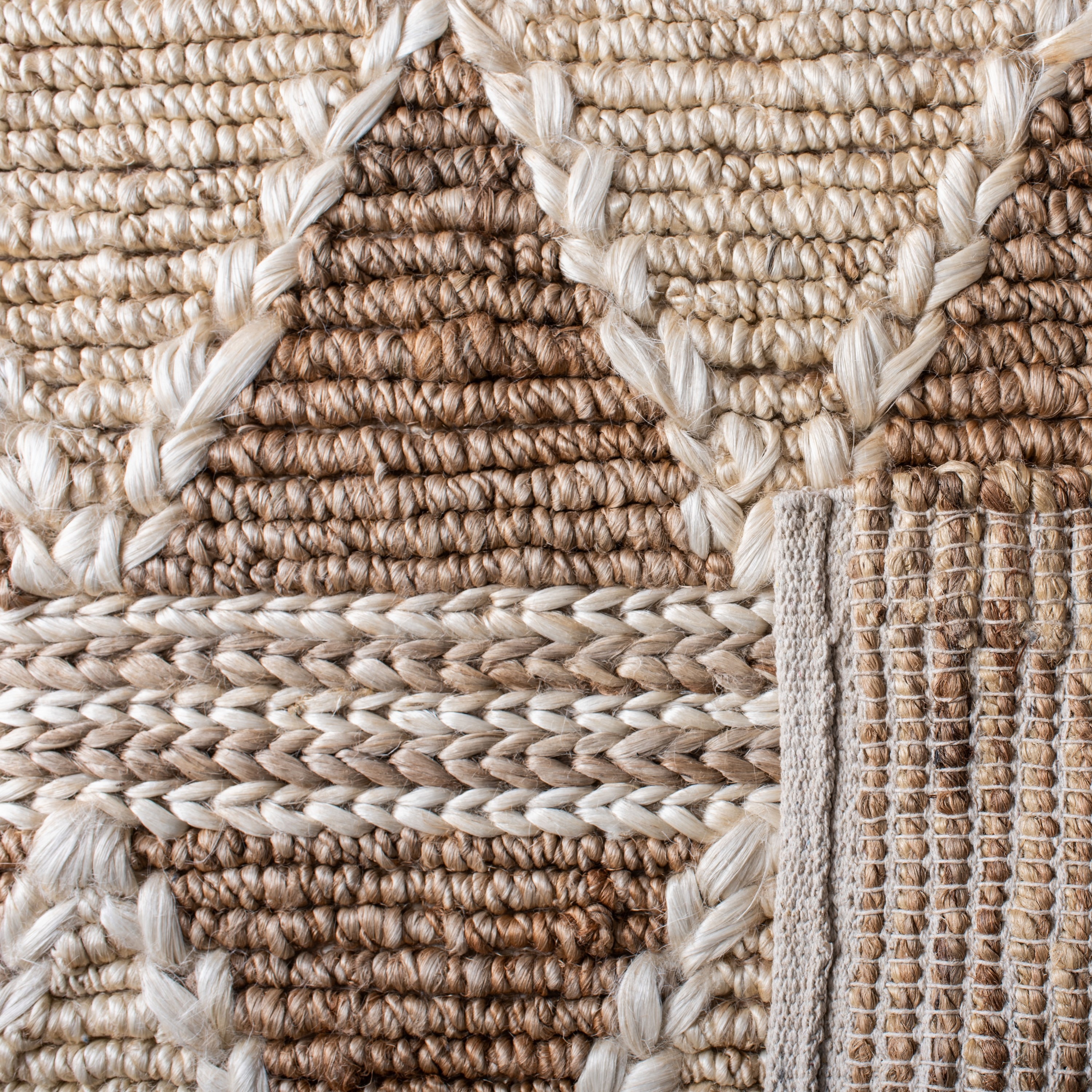 Handmade Reversible Brown/Beige Jute Area Rug - 3 ft. x 5 ft.