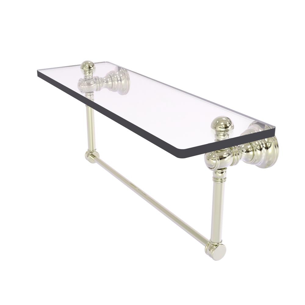Allied Brass CL-1-16TB-PNI Carolina Polished Nickel Wall mount Bathroom Shelf ( 16-in x 7-in x 5-in )