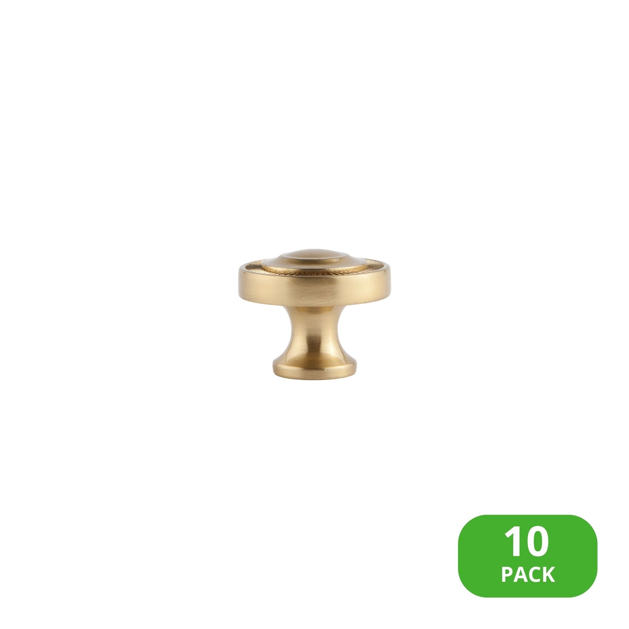 Sumner Street Home Hardware RL005101VP Minted 1-1/8-in Satin Brass Round Transitional Cabinet Knob 10 -Pack