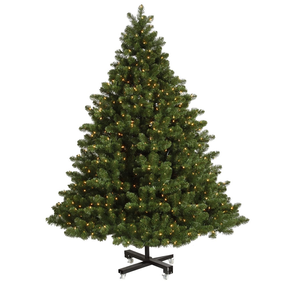 Vickerman G125276LED 7.5-ft Pine Pre-lit Artificial Christmas Tree with White LED Lights
