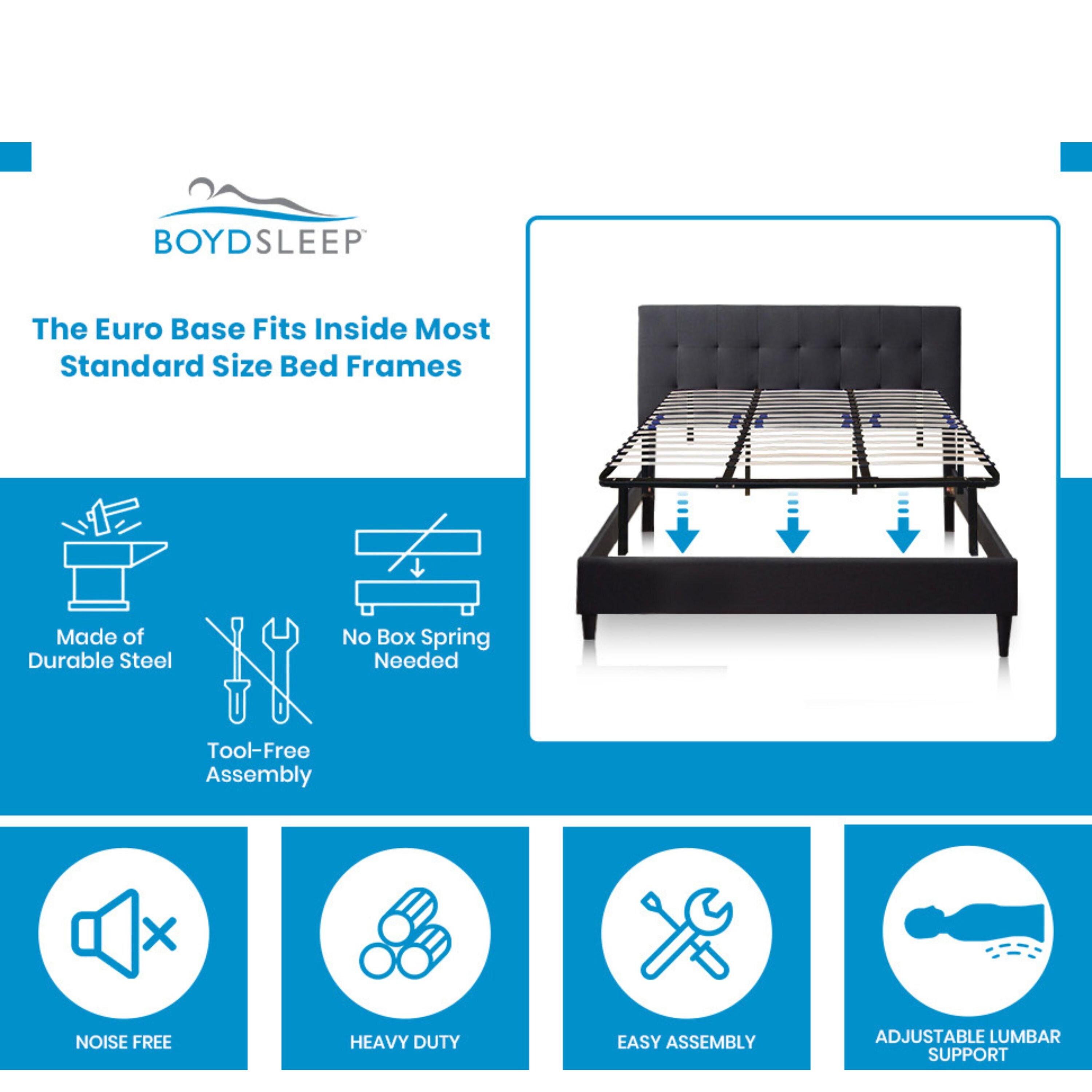 King Size Bed Frame, 76 W, Metal Platform Bed Frames No Box Spring N