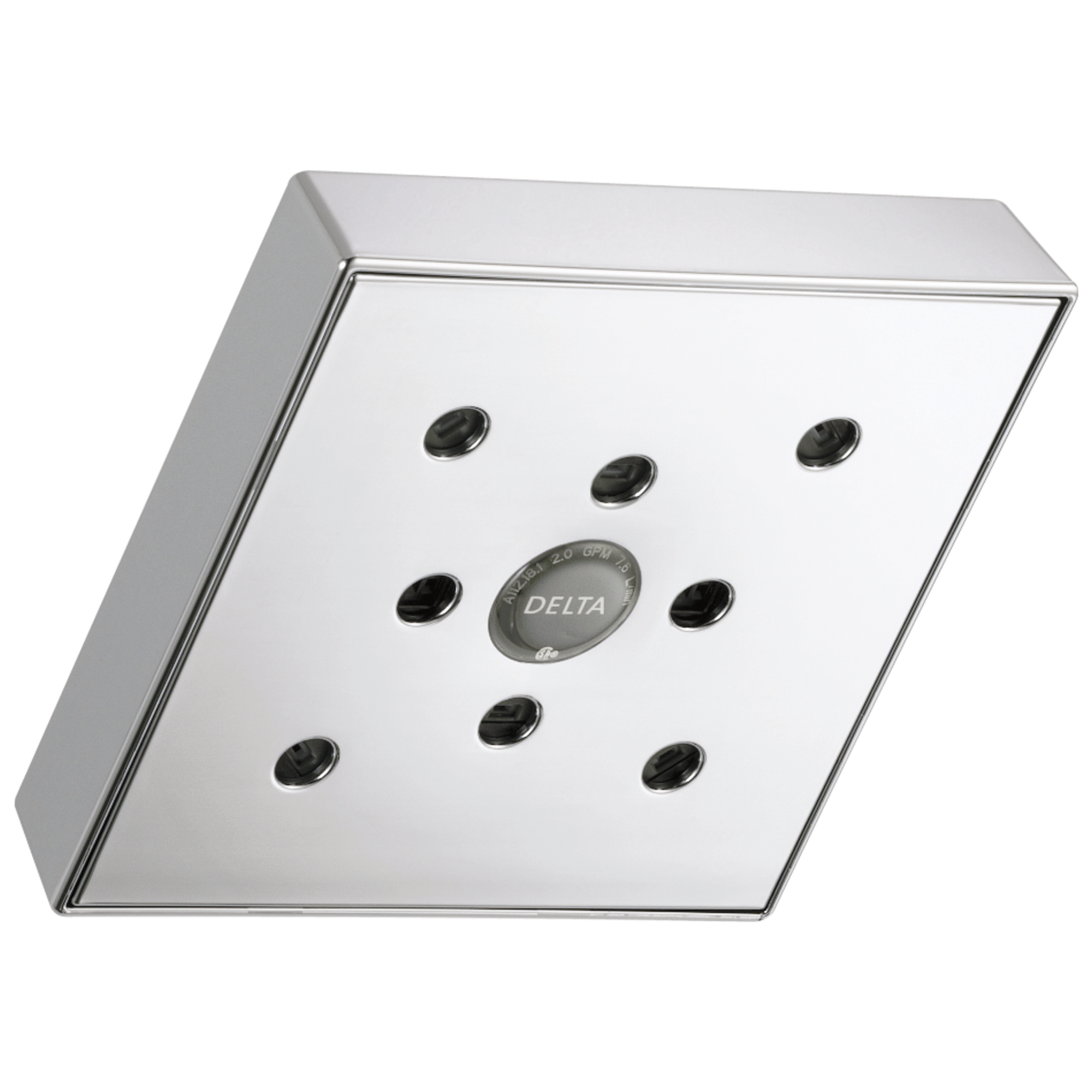 Delta RP70171-15 Universal Showering Components 1.0 -Spray Chrome 5.375-in Square Fixed Shower Head 1.5 GPM