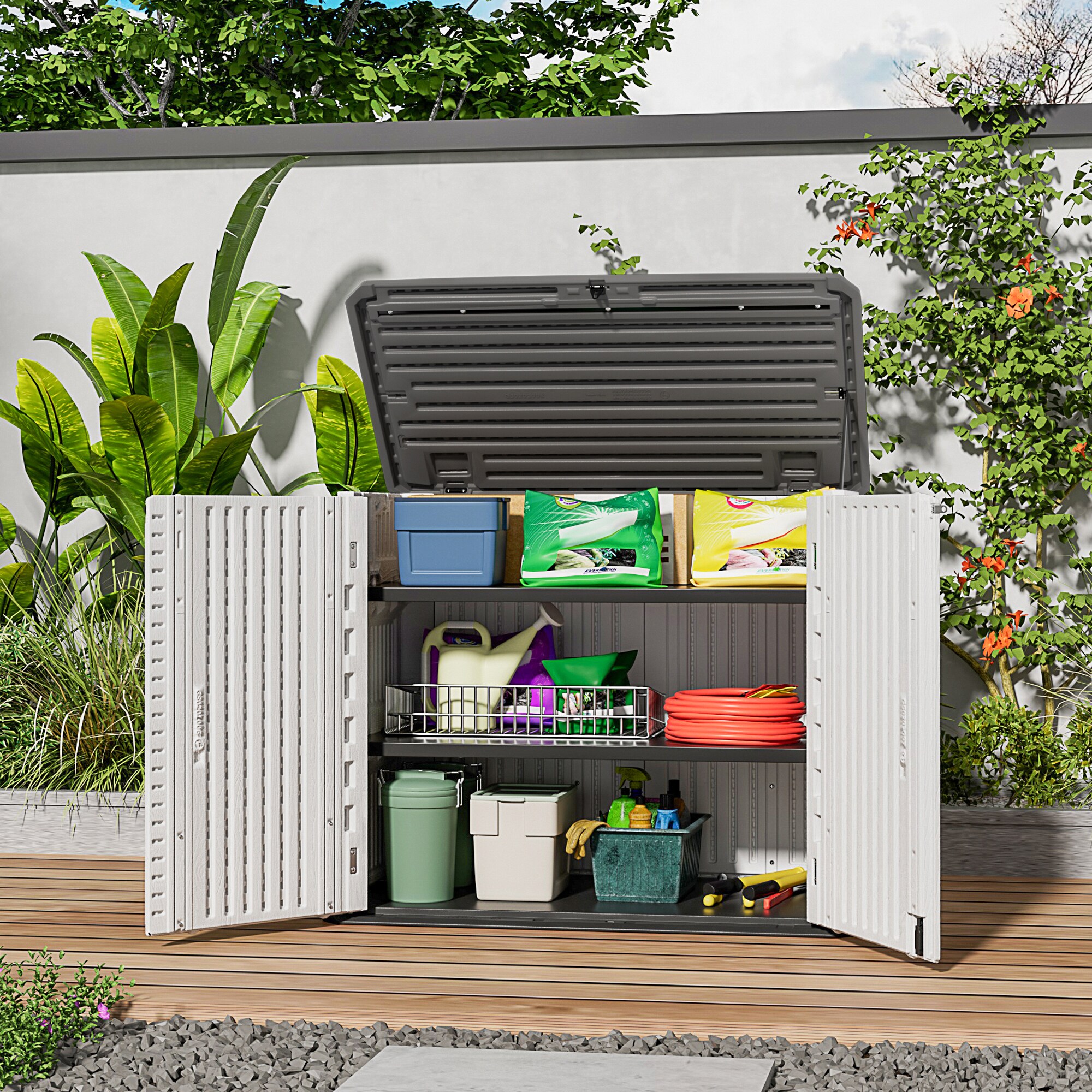 Clihome CL-BCJYEUM0W2 Vinyl-Resin-Storage-Buildings - View #4