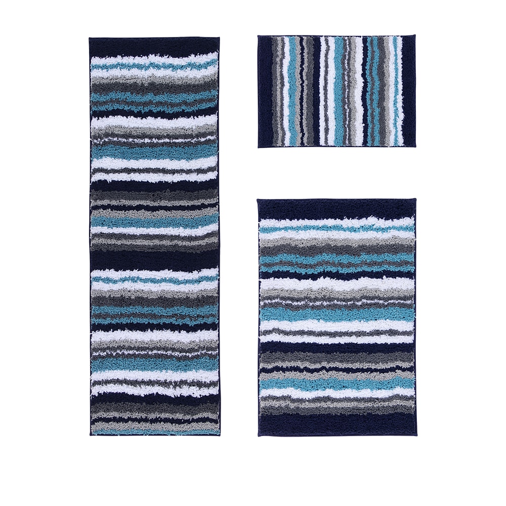 Better Trends BAGR3PC174060BG 60-Inches x 20-Inches Navy Polyester Bath rug