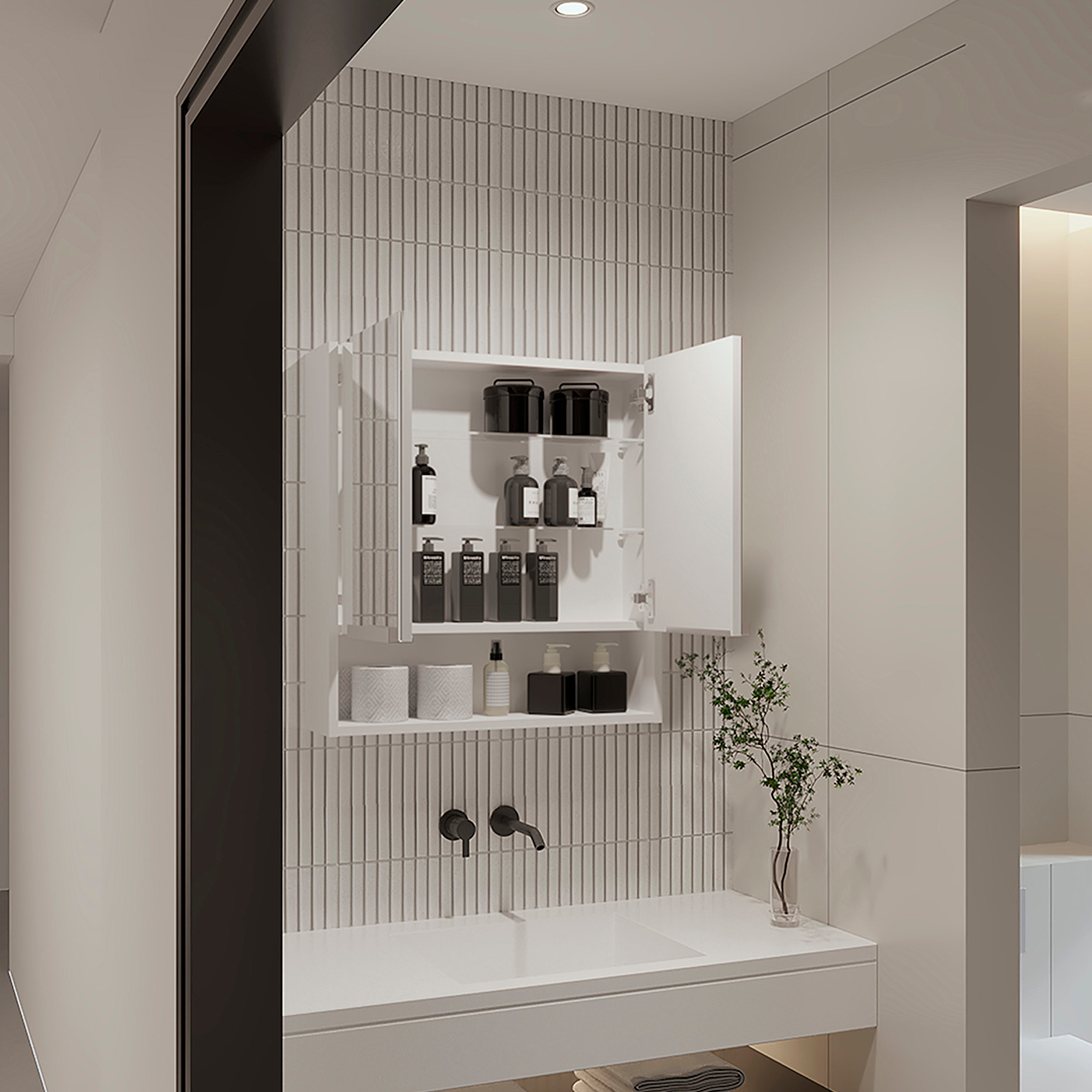 Tahanbath MT2-148783 Bathroom-Wall-Cabinets - View #2