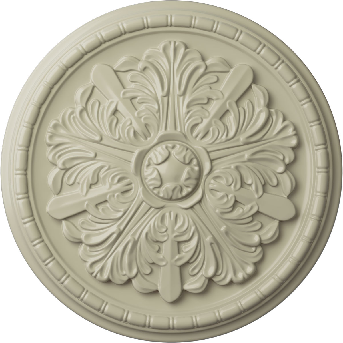 Ekena Millwork CM17WACYF Washington 17.125-in W x 17.125-in L Painted Clear Yellow Polyurethane Whole Ceiling Medallion