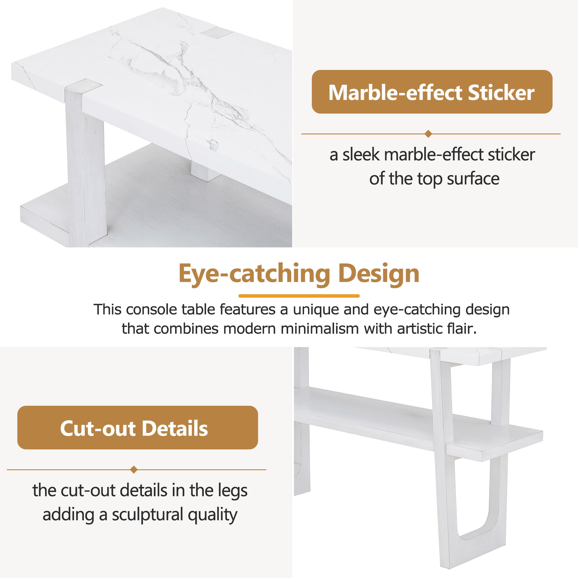 SINOFURN SYA330166WT Console-Sofa-Tables - View #8