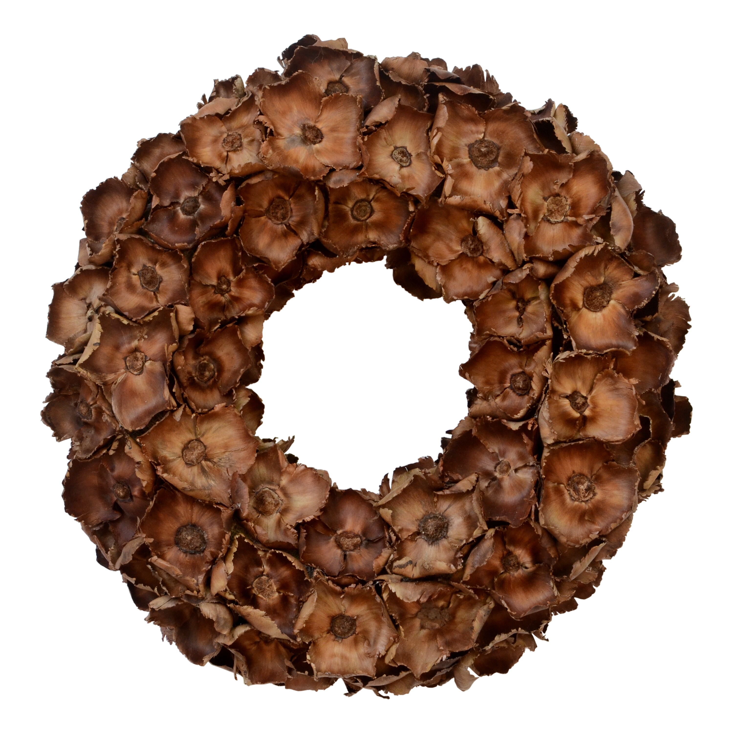 Vickerman H6PMC2000 4-in Indoor Natural Palm Cap Artificial Christmas Wreath