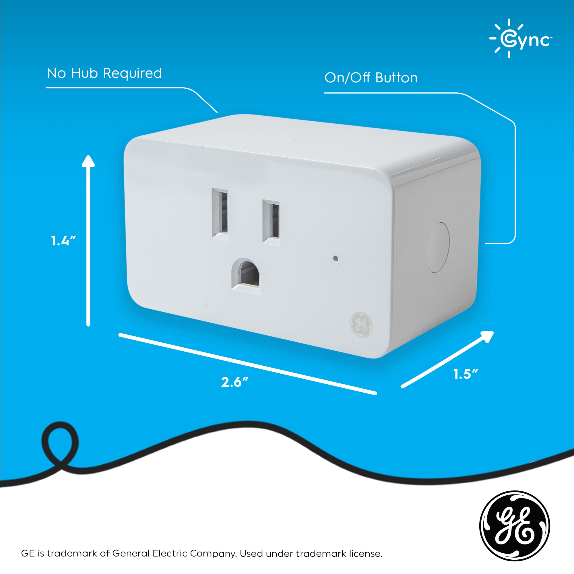 GE Cync 120-Volt 1-Outlet Indoor Smart Plug in the Smart Plugs