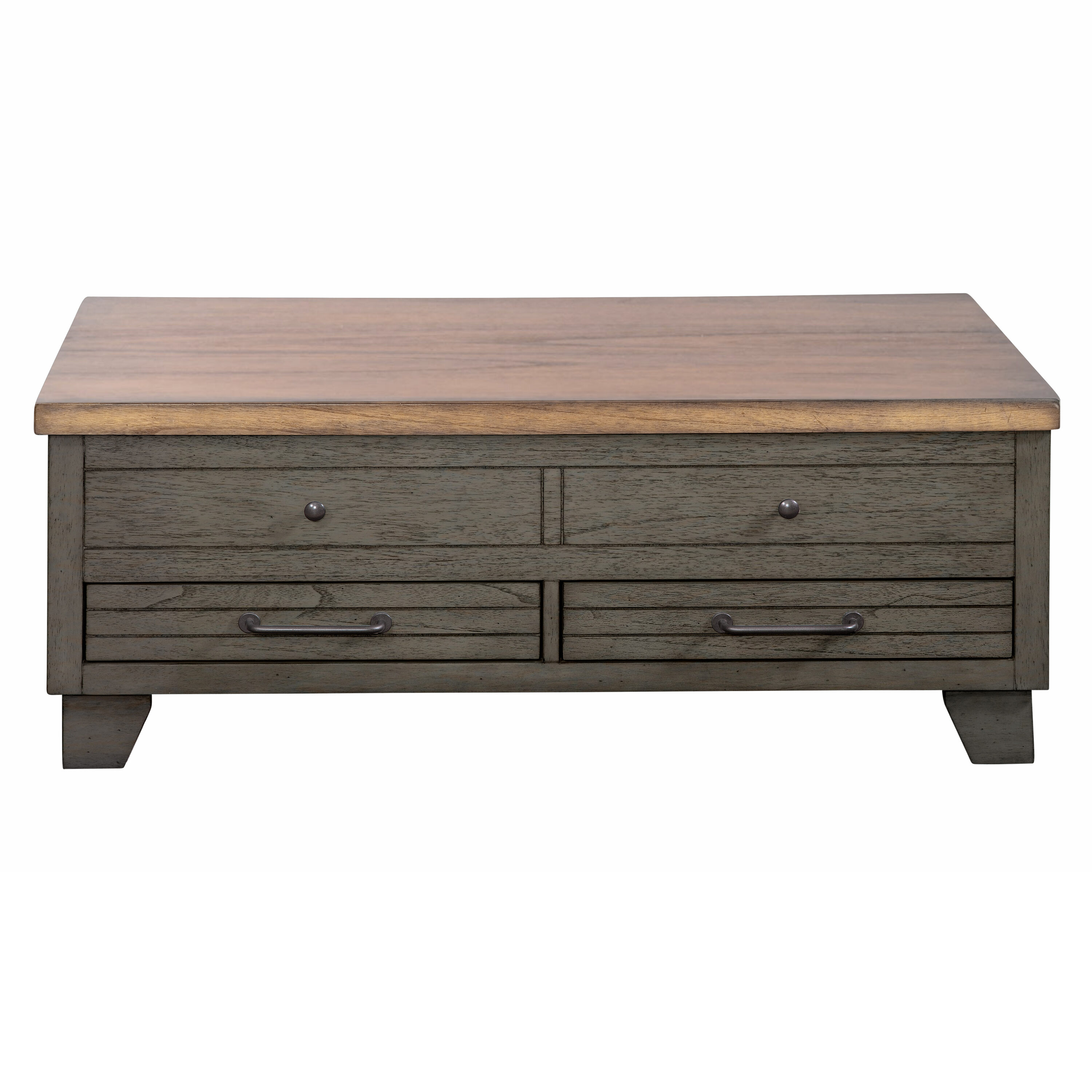 Steve Silver BC400CASB Bear Creek Caramel Mindi Wood veneer Casual Coffee Table with Storage