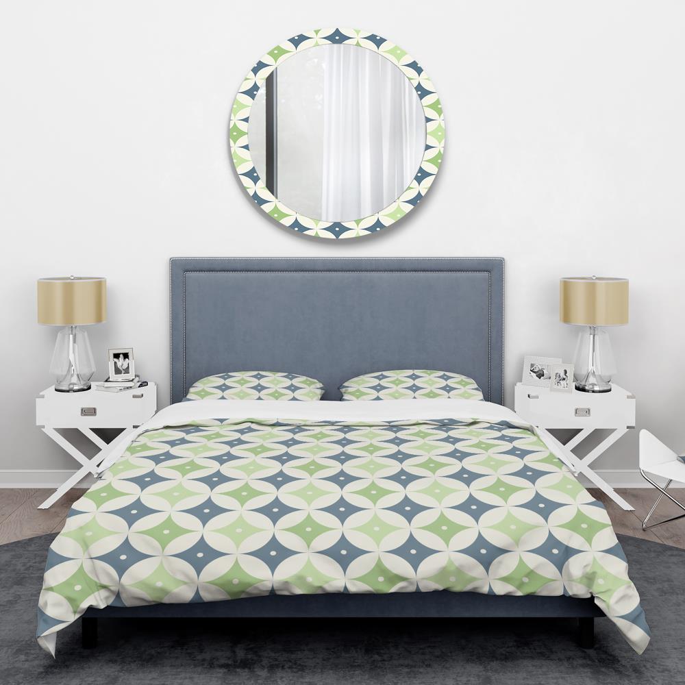 Designart BED24264-T 3 -Piece Blue Twin Duvet cover Set