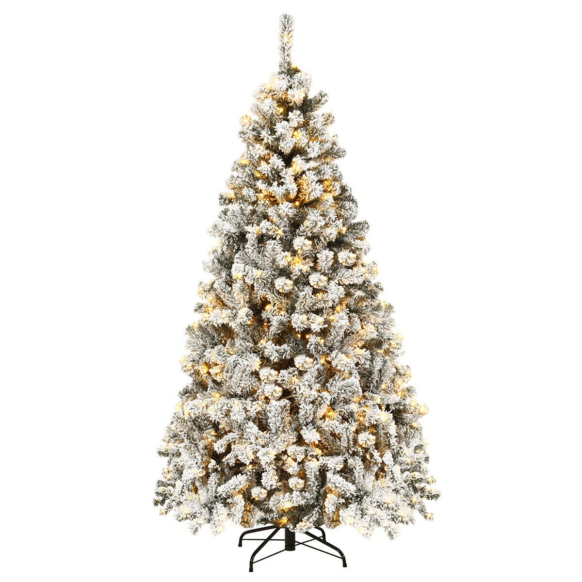 Forclover HYFE-23723 6-ft White Artificial Christmas Tree with LED Lights