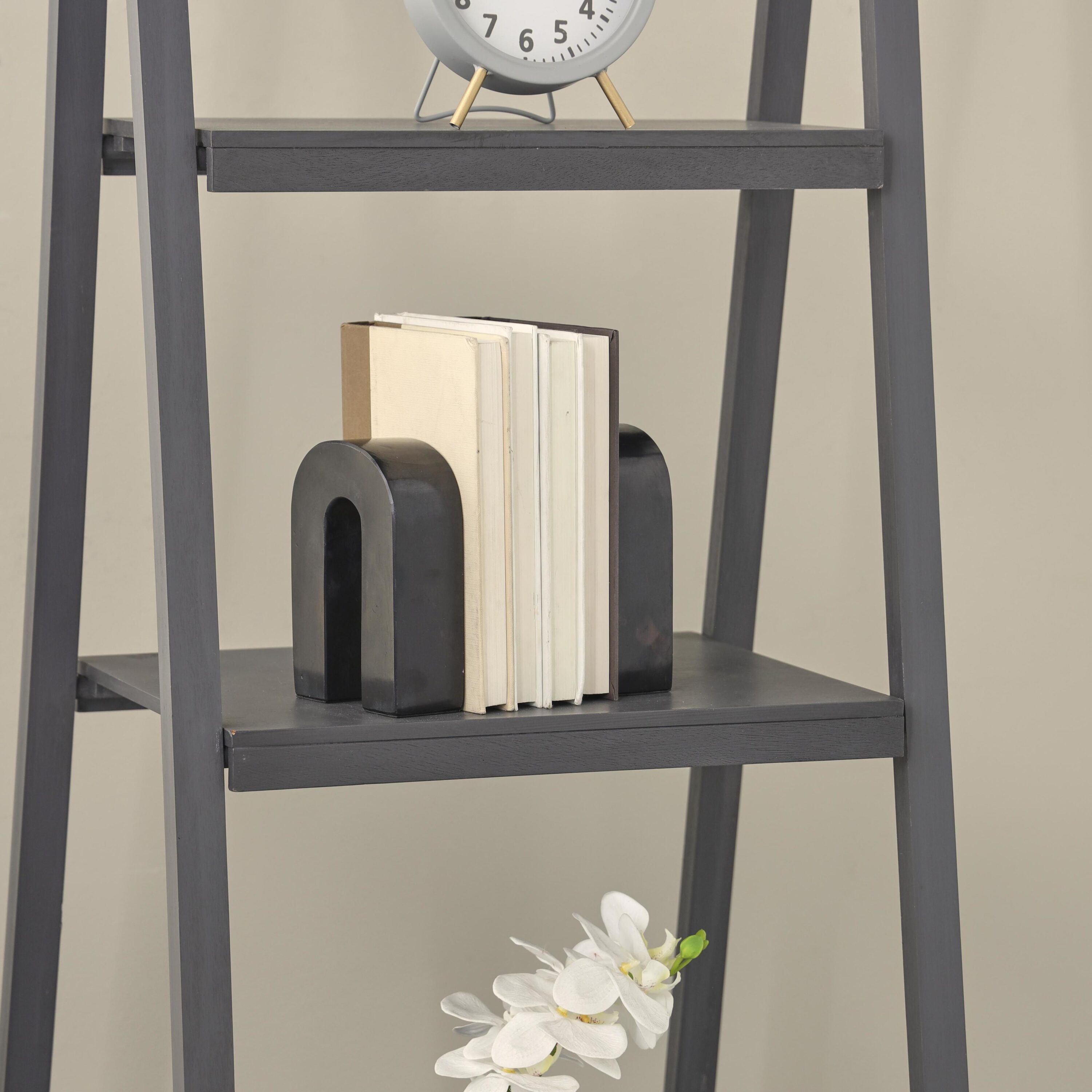 Grayson Lane 822549 2 -Pack Black Marble Modern Decorative bookends