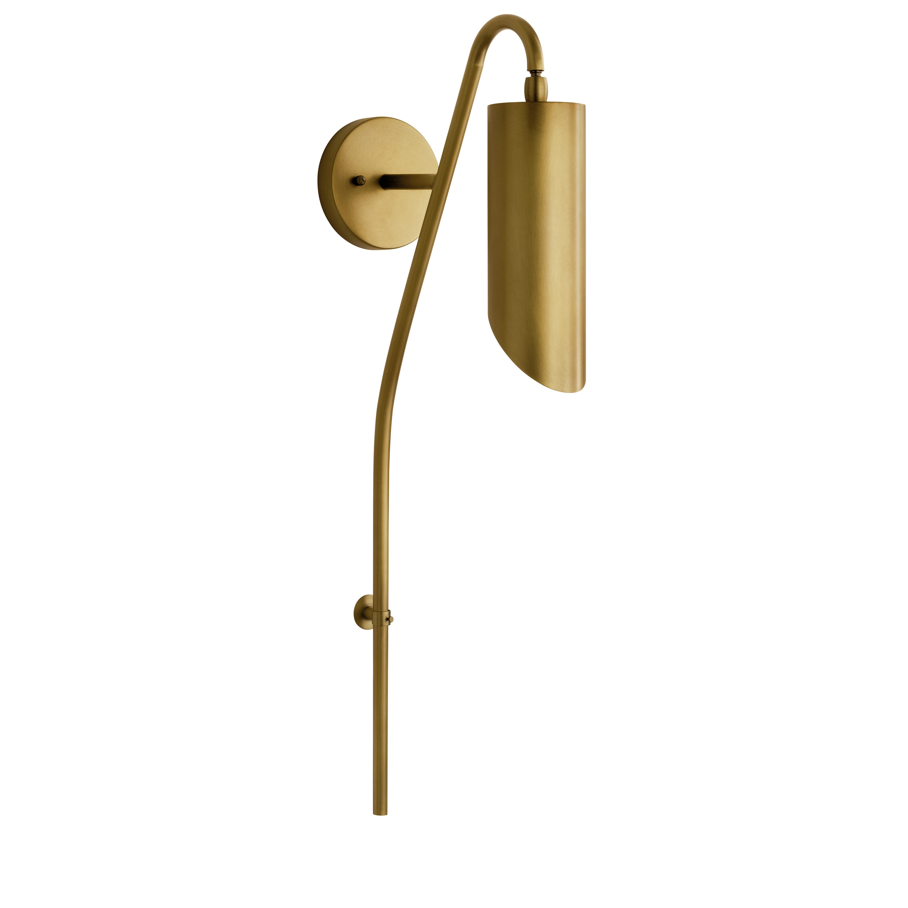 Kichler 52165NBR Trentino 4-in W 1 -Light Brass Mid-century Wall Sconce