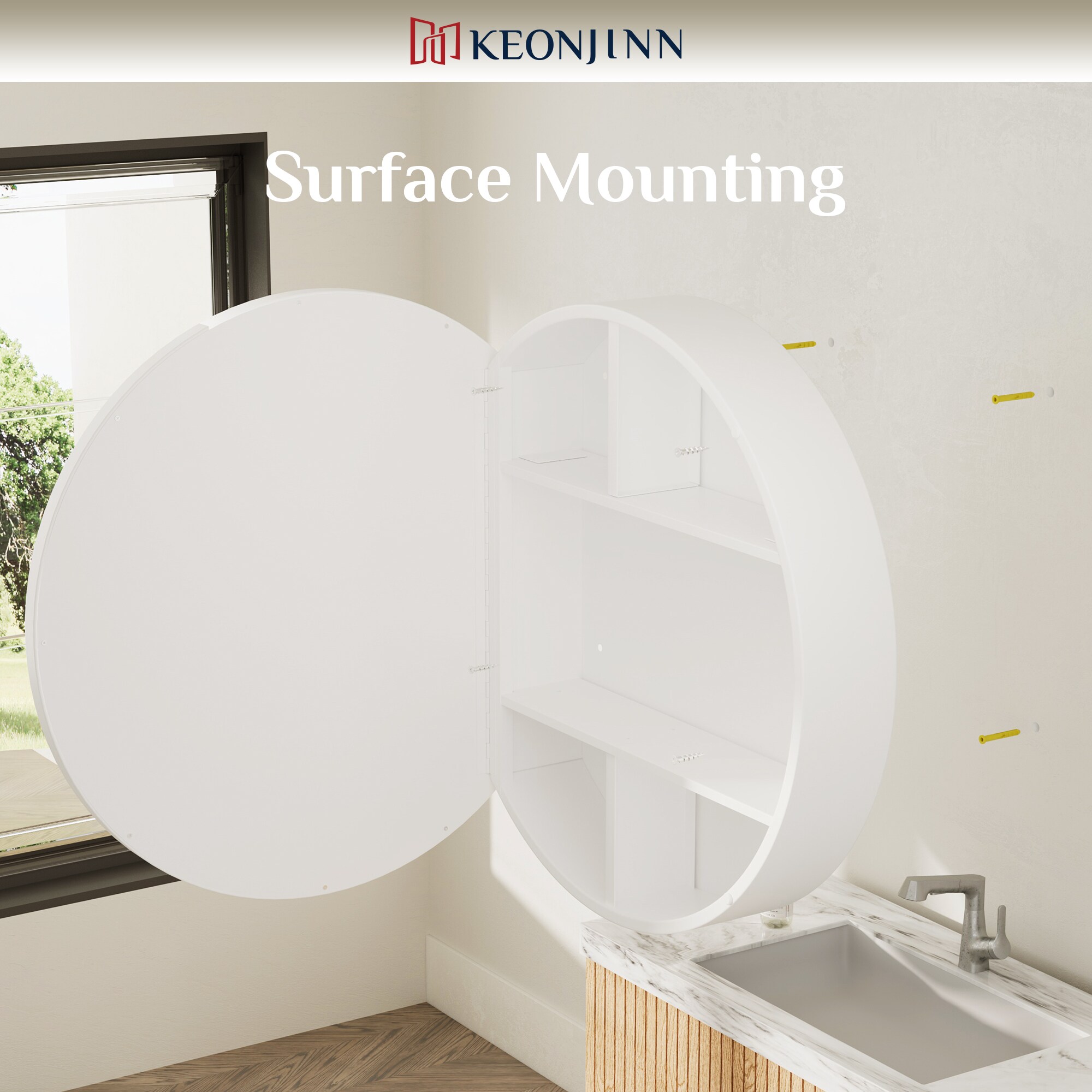Keonjinn LW-JSKJG-R76SI Bathroom-Medicine-Cabinets - View #9
