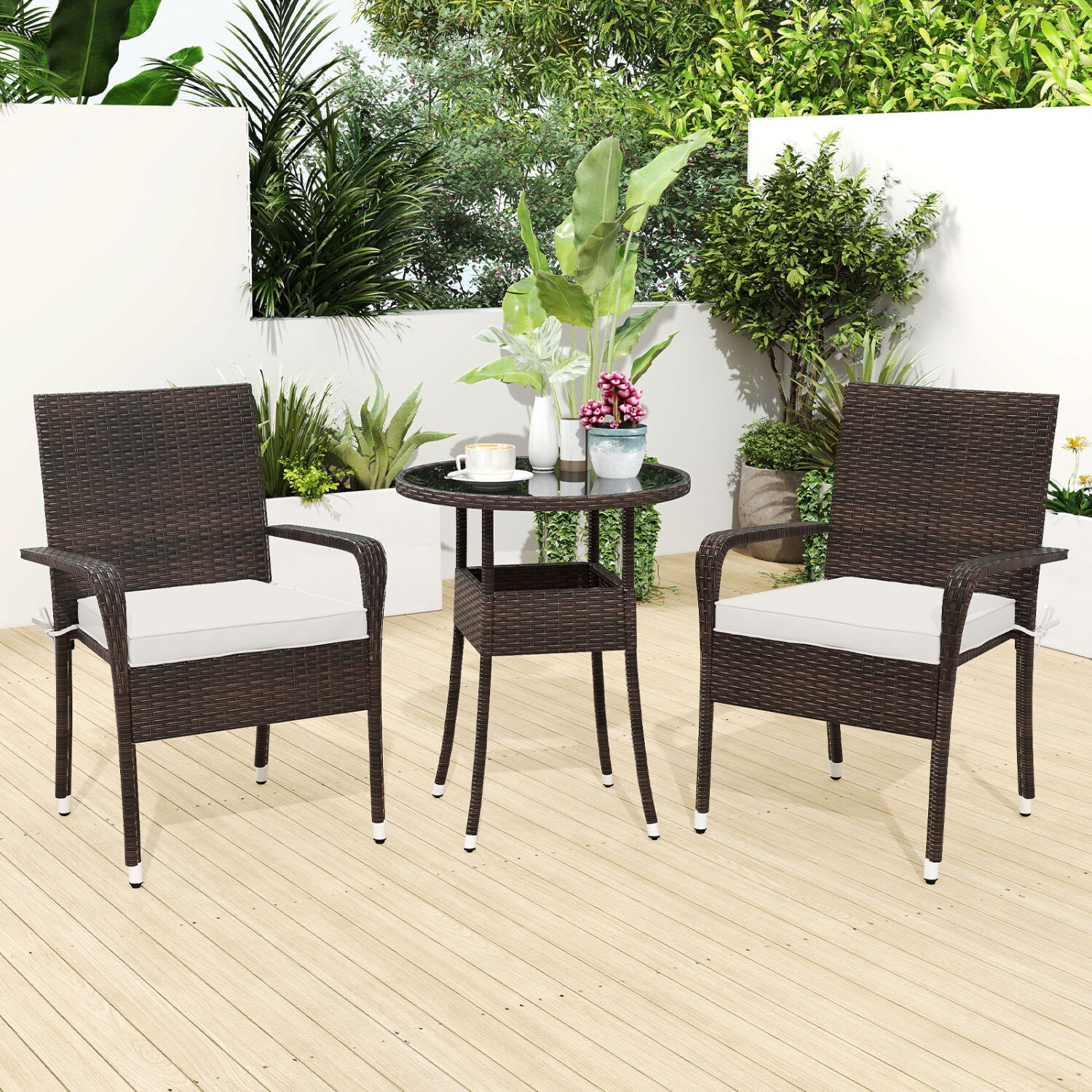 YERIVA P74552WHDH Patio-Conversation-Sets - View #4
