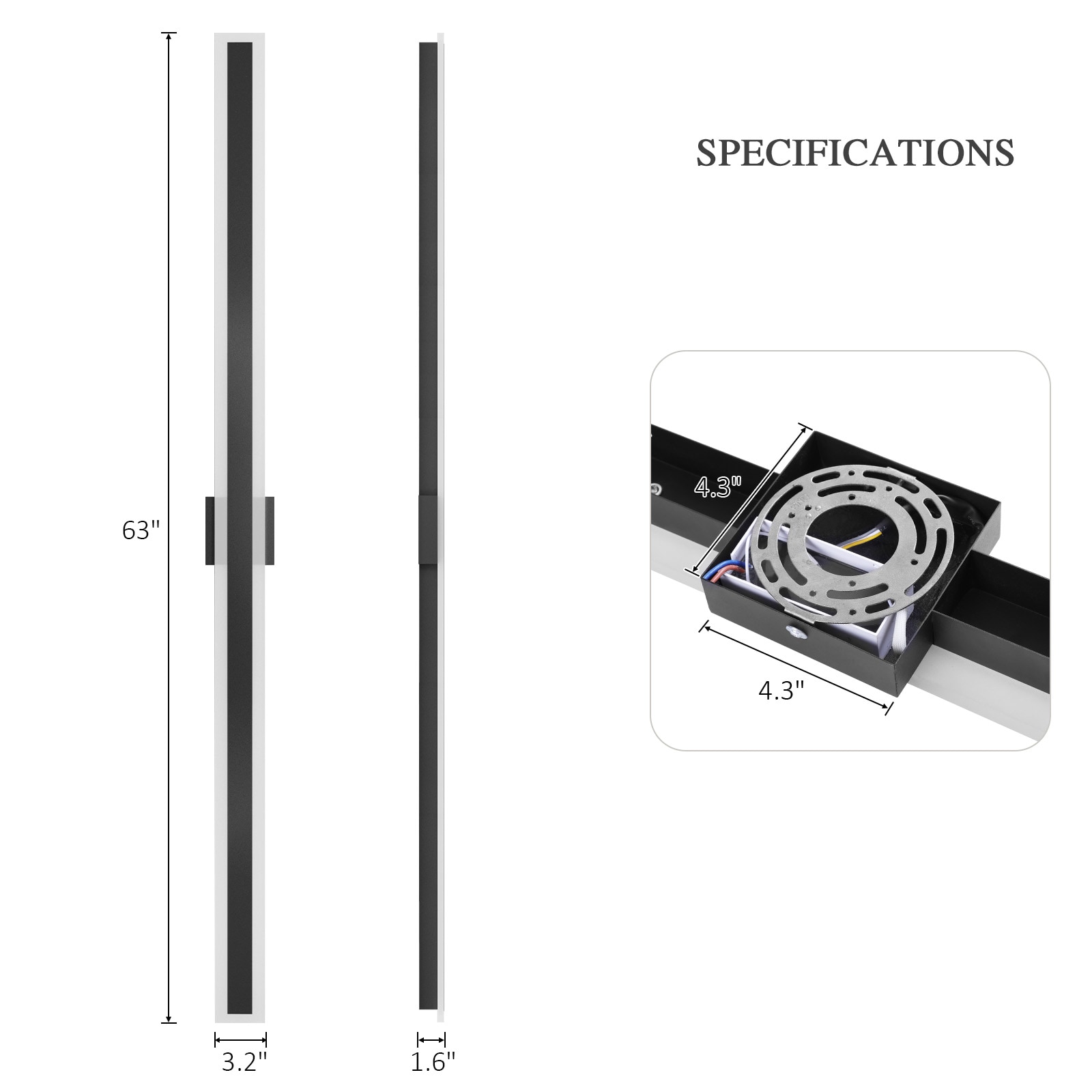 LamQee 06FTL0150FBK Outdoor-Wall-Lighting - View #6