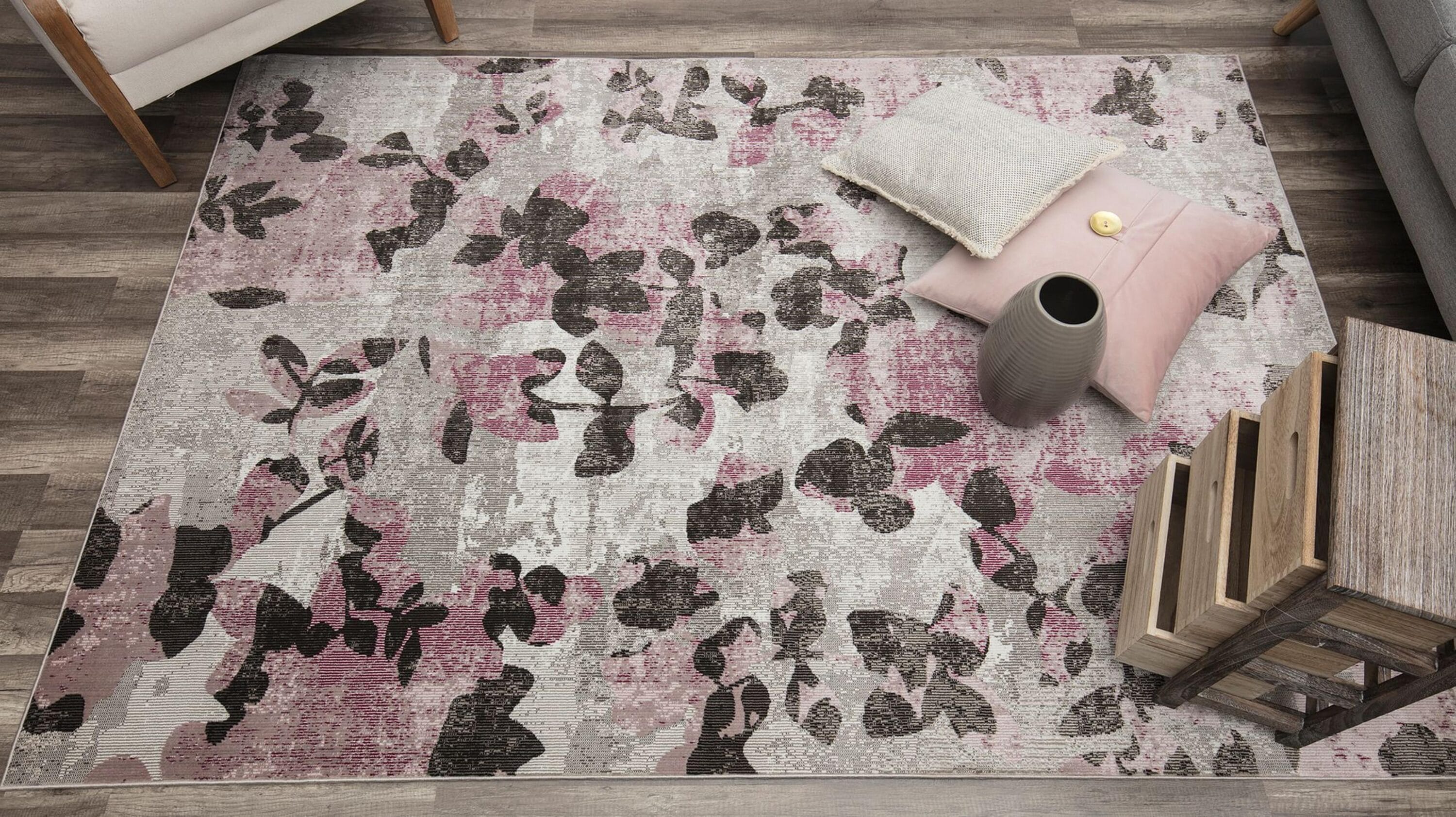 Rugs America 28239 Celine 8 x 10 (ft) Loomed Polypropylene Pink Elegance Rectangular Indoor Area rug