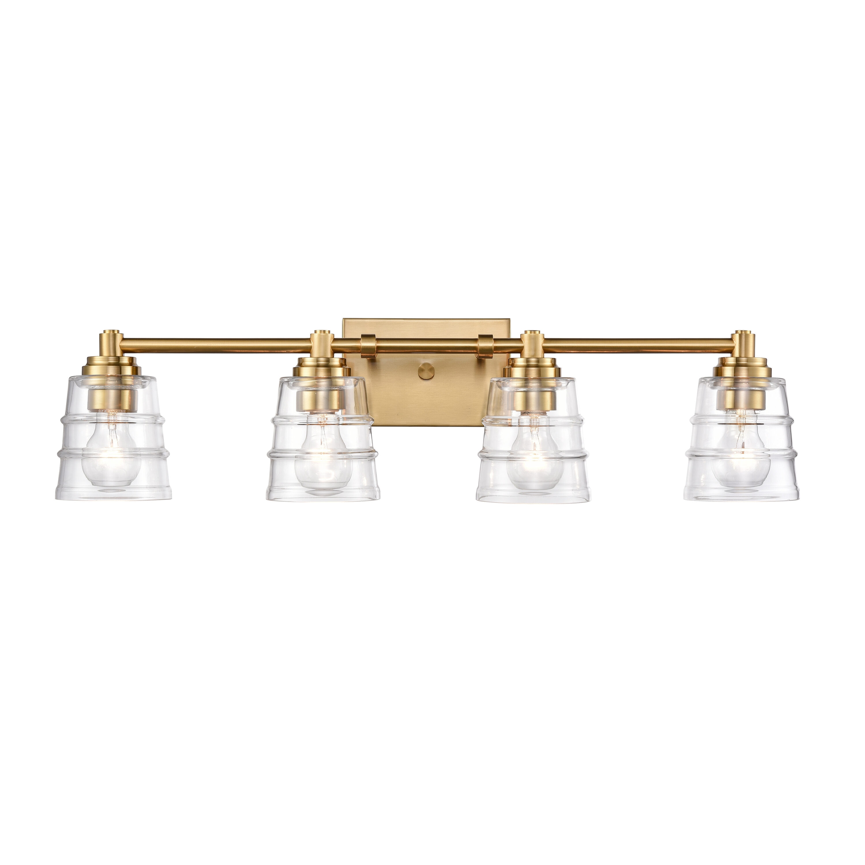 Fogelberg 30.25-in 4-Light Satin Gold Transitional Vanity Light | - Westmore by ELK Lighting LW-220711092