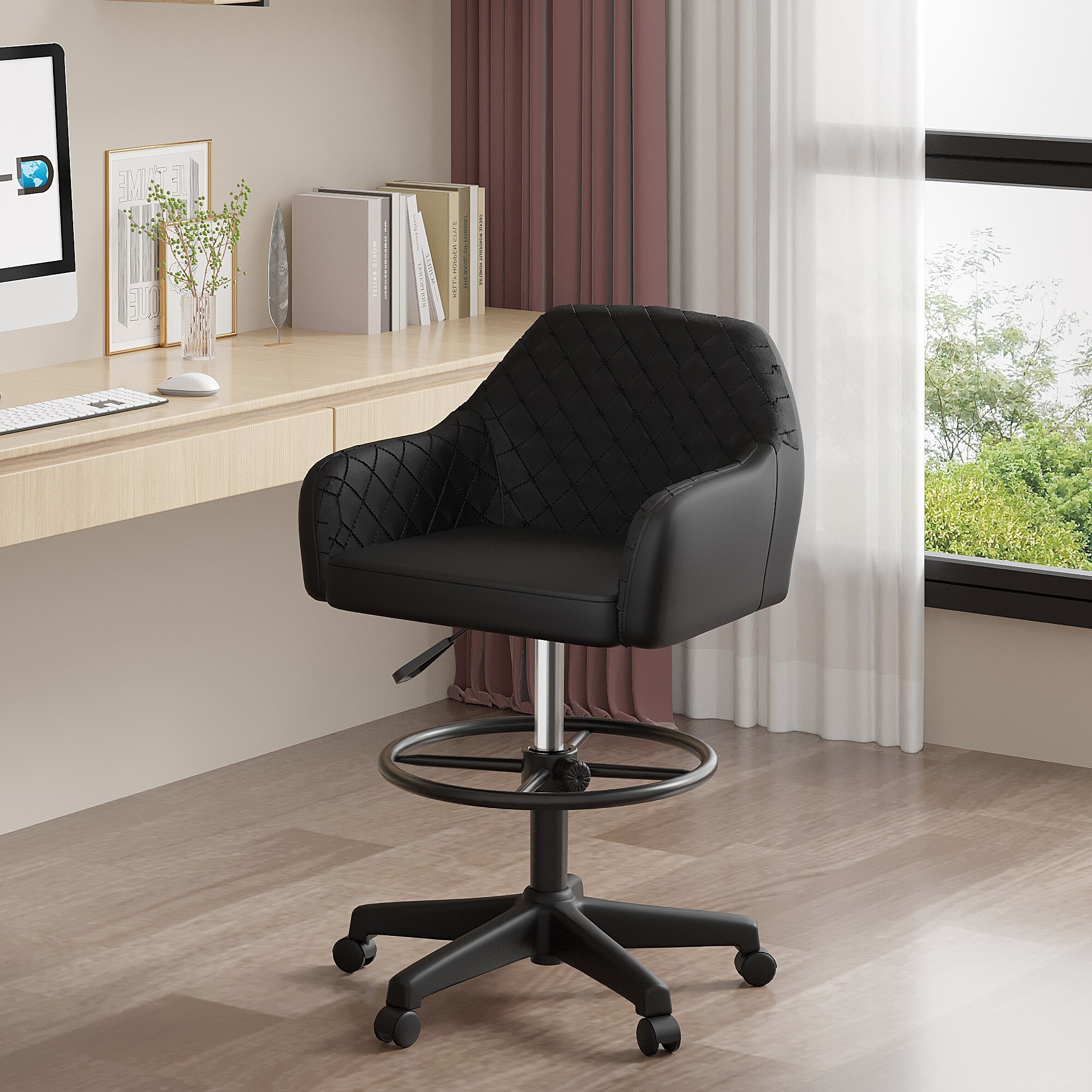 Vecelo LOE-OC22-BLK Office-Chairs - View #5