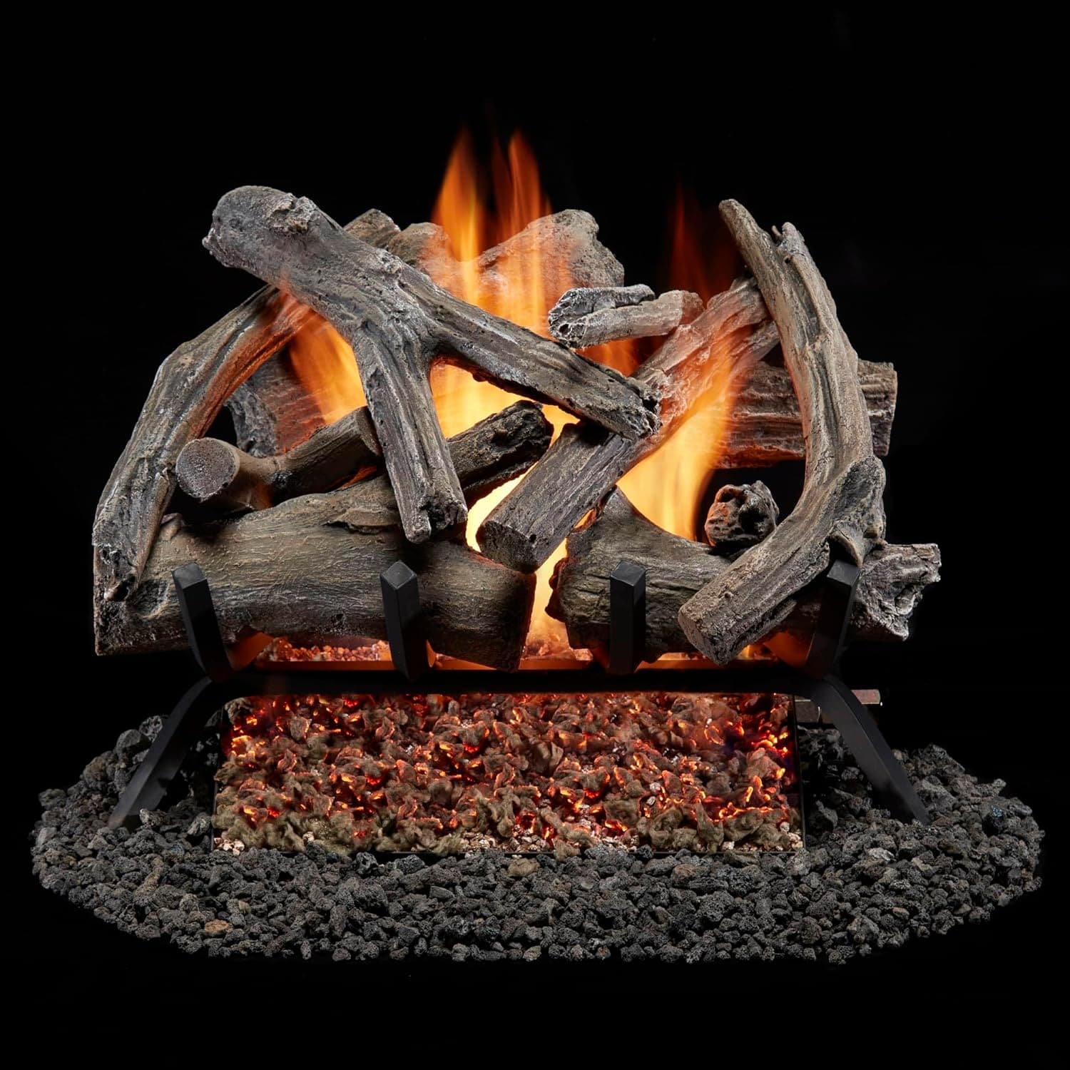 Bluegrass Living 18 In. 45,000 BTU Vented Natural Gas Fireplace Log Set ...