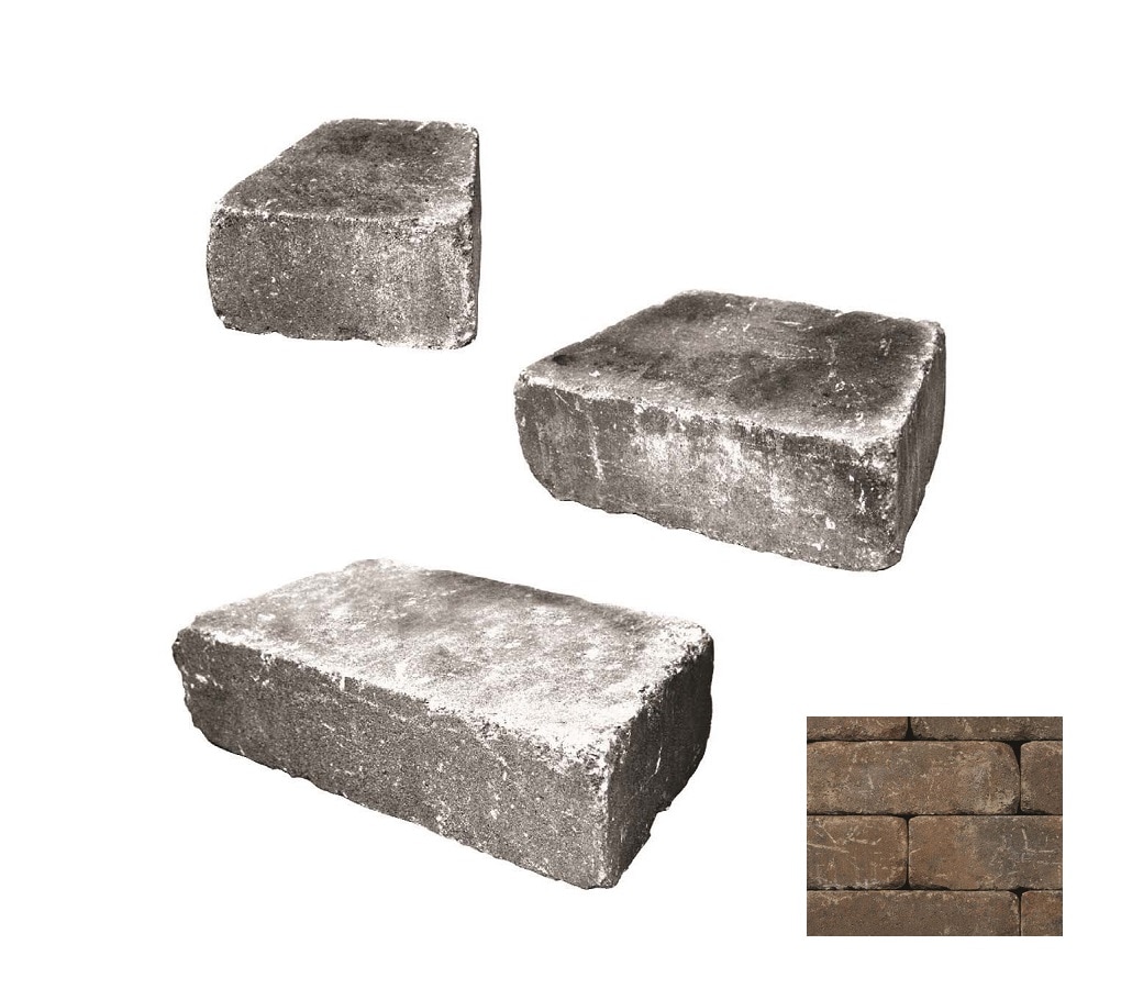 Belgard 806805 4-in H x 12-in L x 8-in D Colonial Concrete Retaining Wall Block