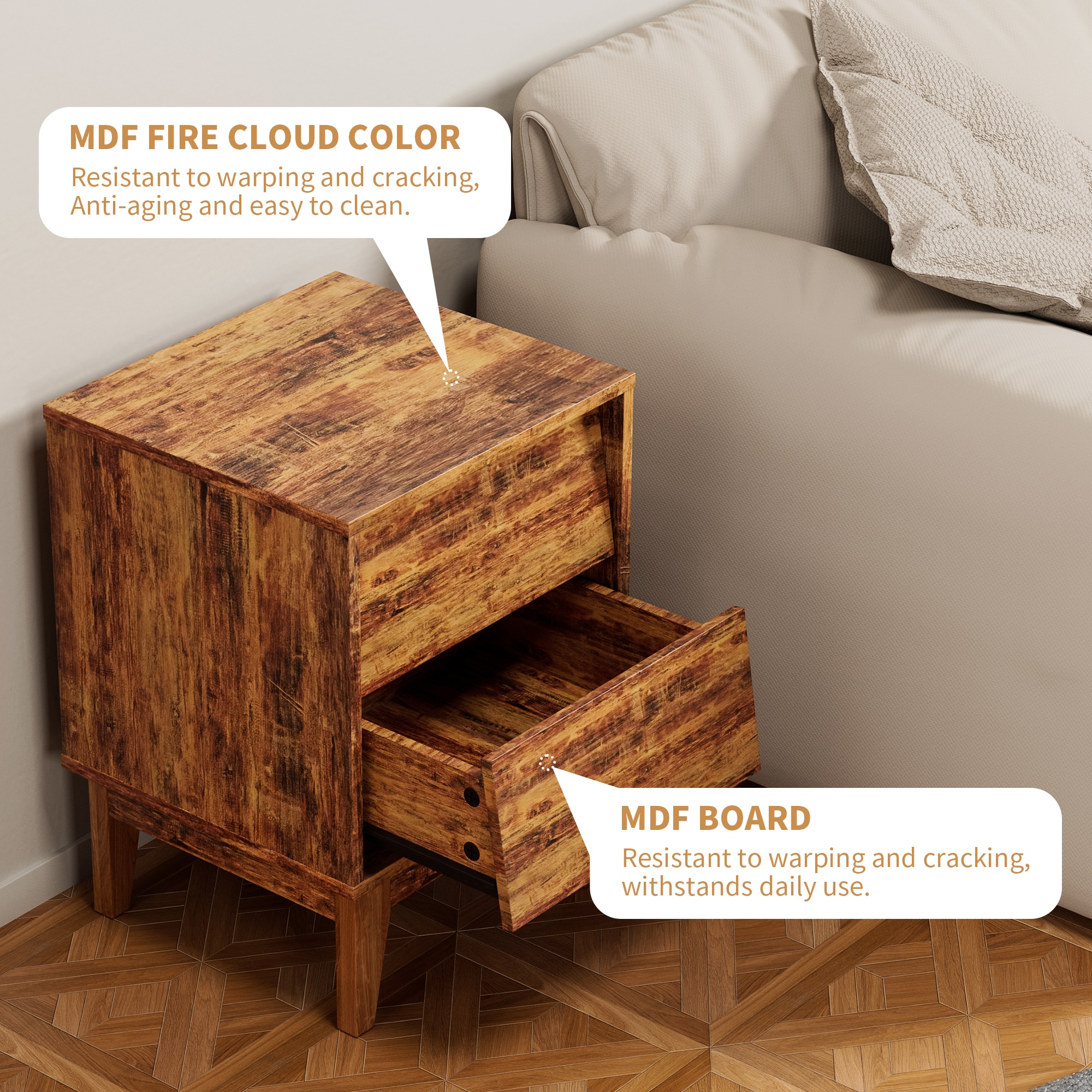FurniFusion SF-R-NS-BN nightstands - View #7