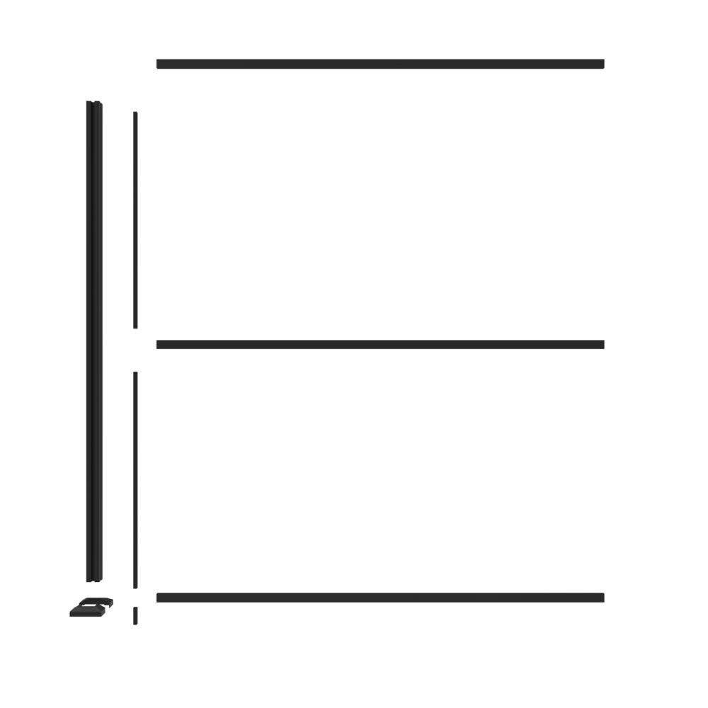 Freedom 73050436 1/2-in x 67-1/2-in x 6-ft Matte Black Aluminum Decorative Screen Panel Kit
